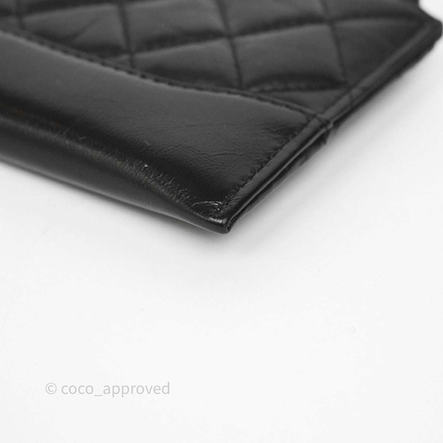 Chanel Quilted Gabrielle Zip Long Wallet Black