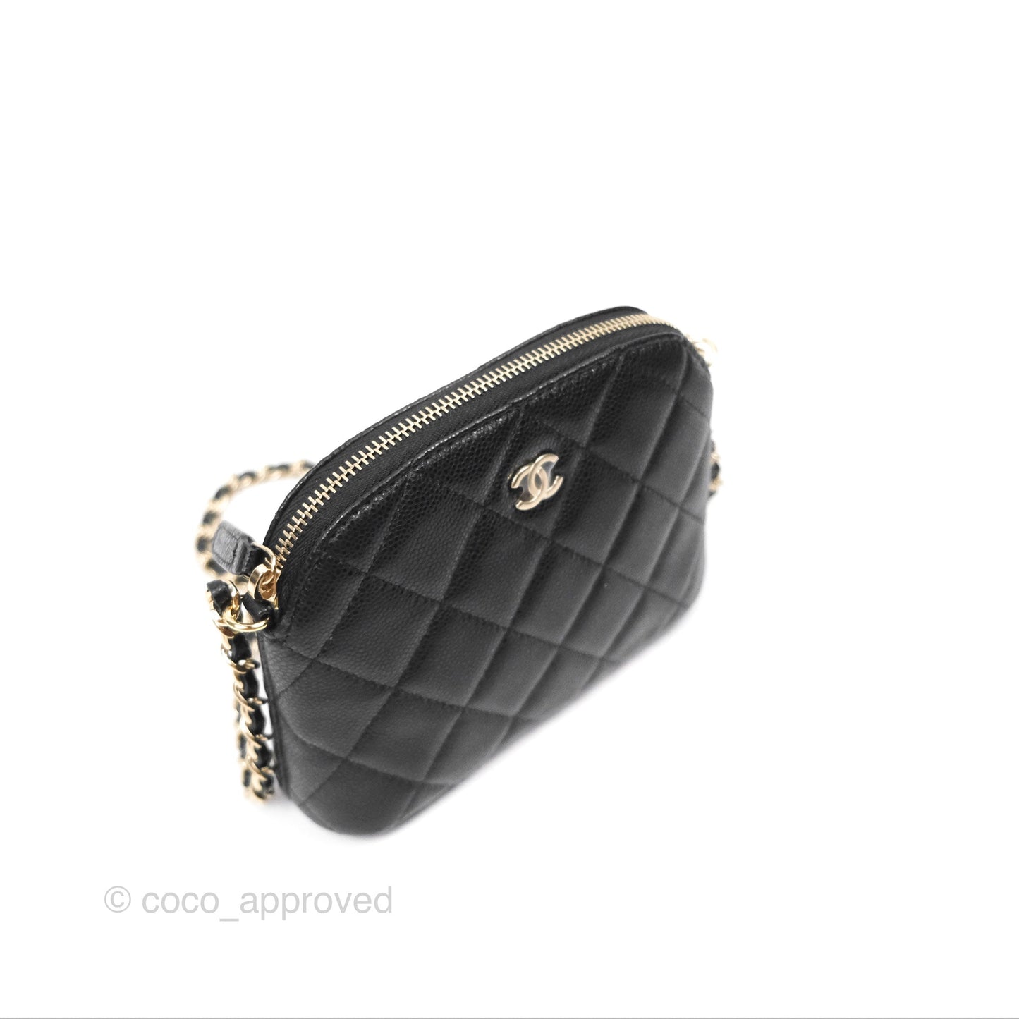 Chanel Black Caviar Clutch on Chain