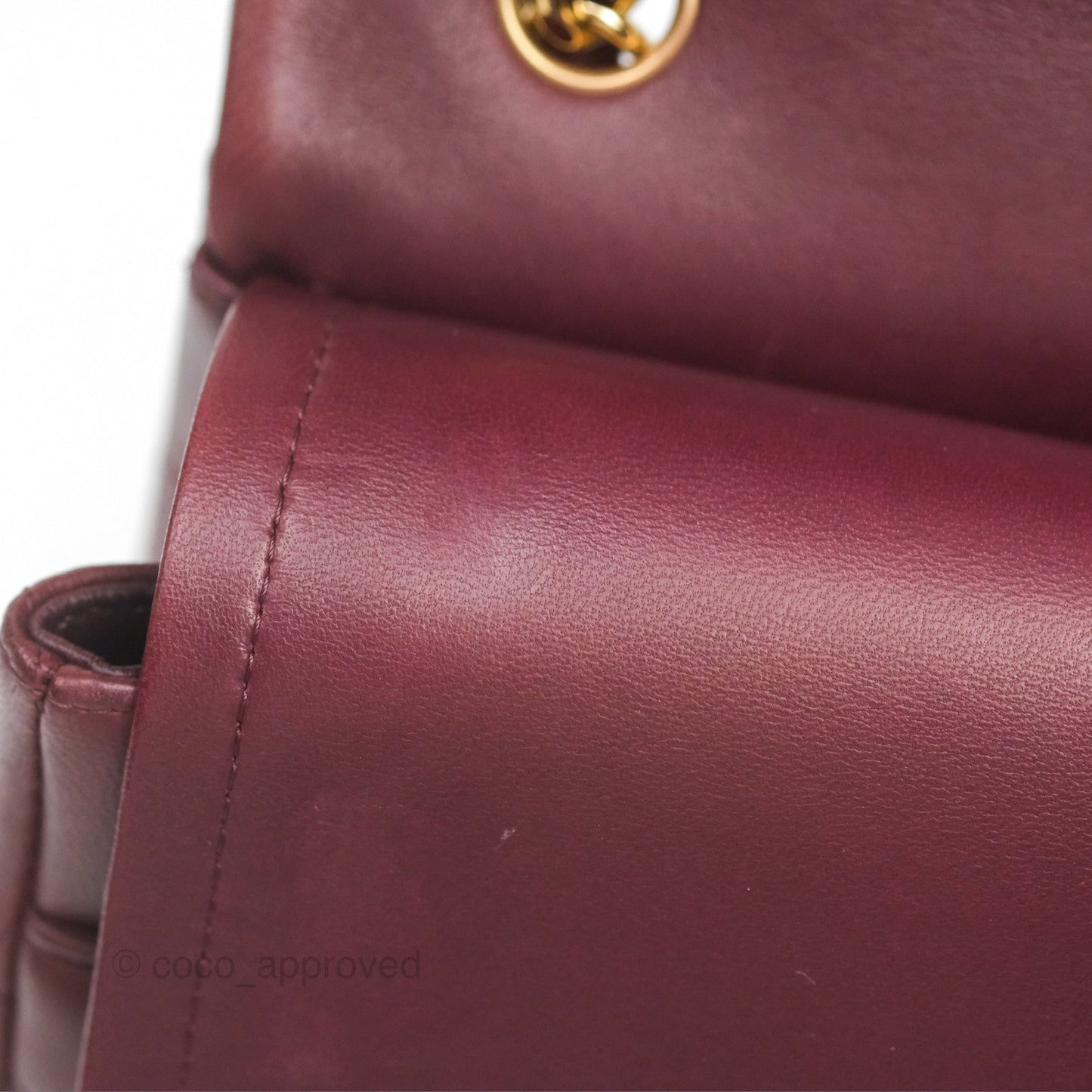 Chanel Jumbo Double Flap Burgundy Lambskin Gold Hardware