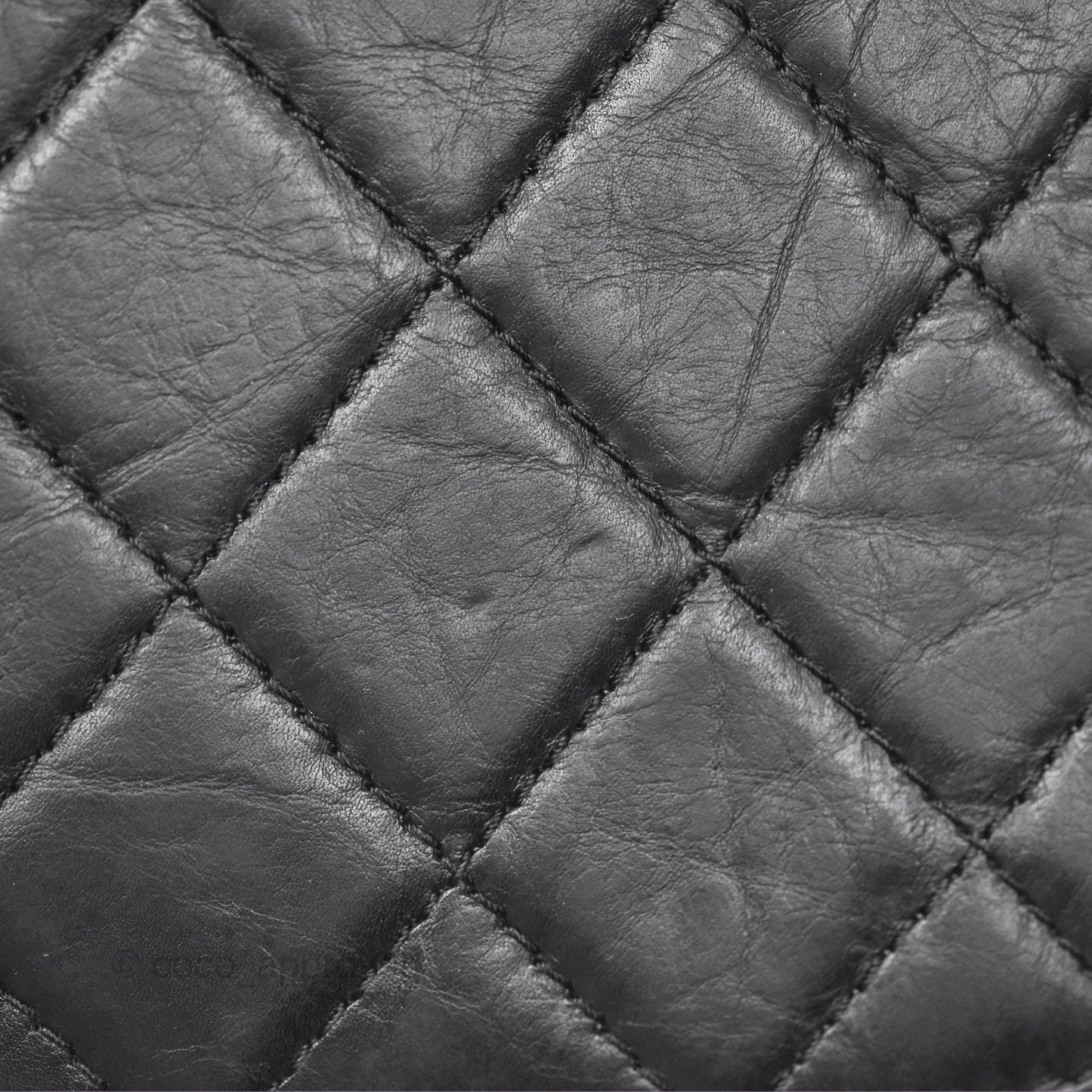 Chanel Reissue 227 Quilted Aged Calfskin Black Gold Hardware