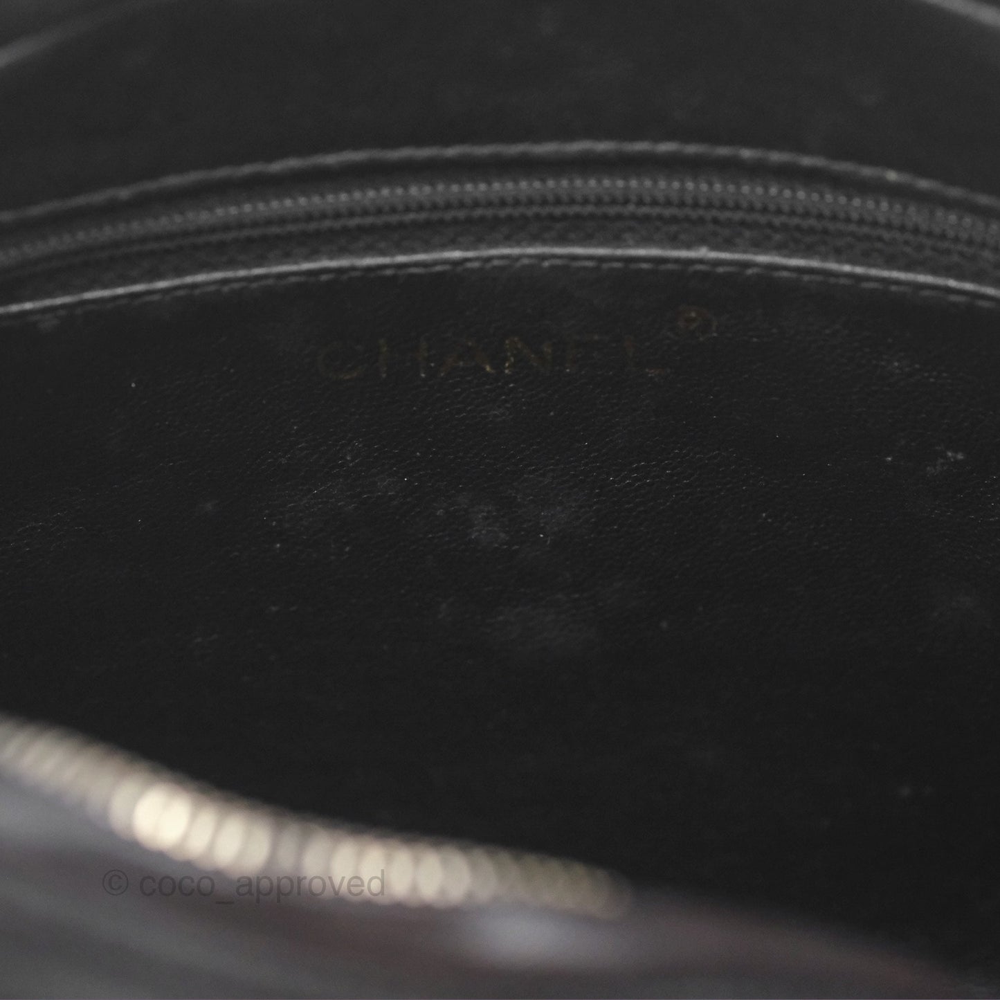Chanel Vintage Small Camera Bag Black Lambskin Gold Hardware