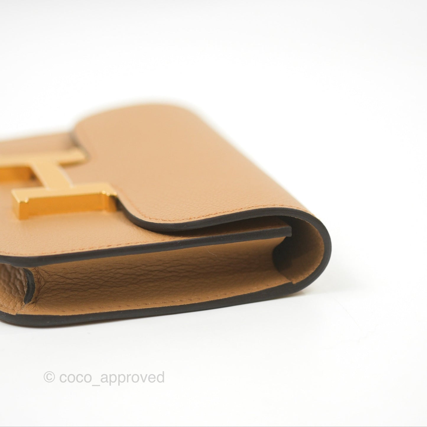 Hermès Constance Slim Wallet Chai/Lime Evercolor Gold Hardware