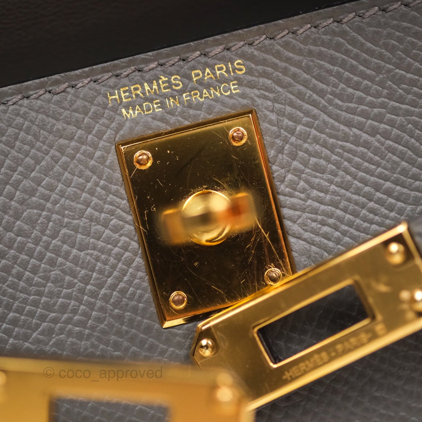 Hermès Mini Kelly II Gris Meyer 0L Epsom Gold Hardware
