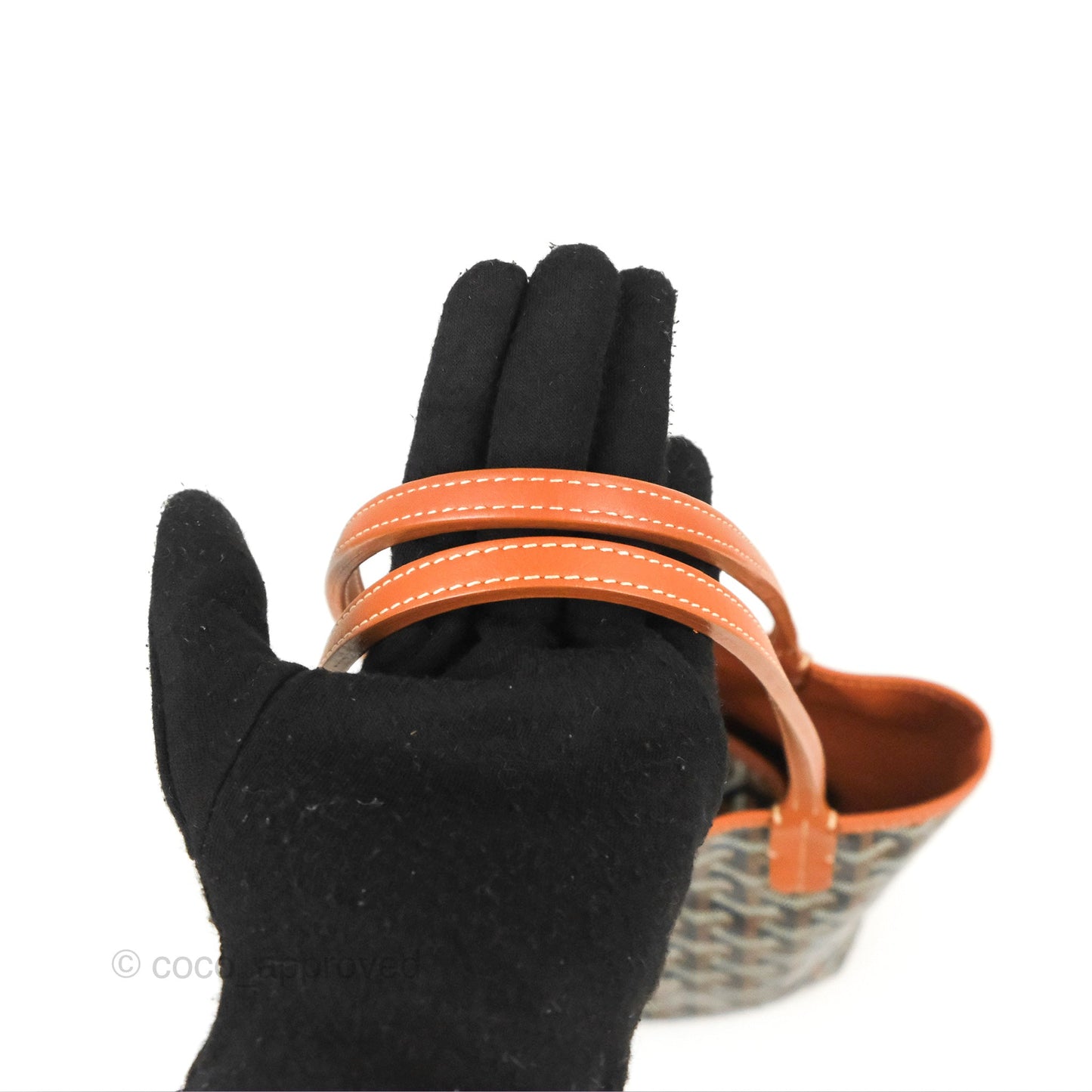 Goyard Anjou Mini Bag Goyardine Canvas Black/Tan
