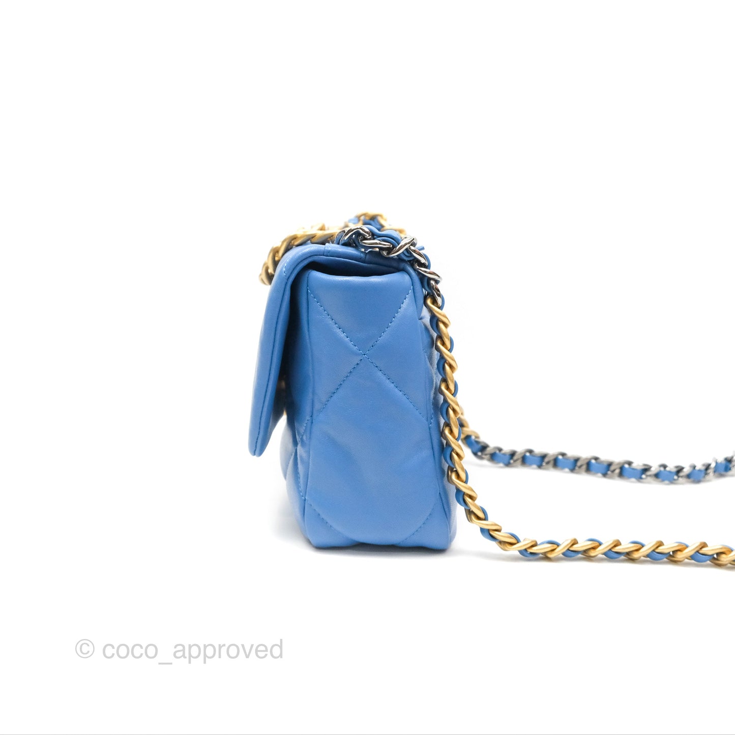 Chanel 19 Small Blue Mixed Hardware