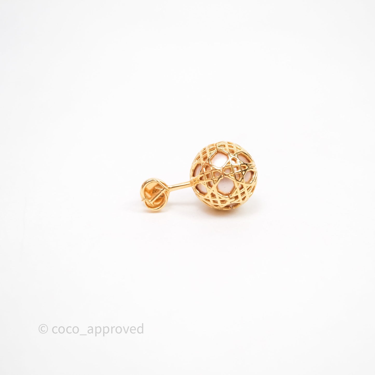 Dior Pink Pearl Secret Cannage Mise En Dior Tribales Earrings