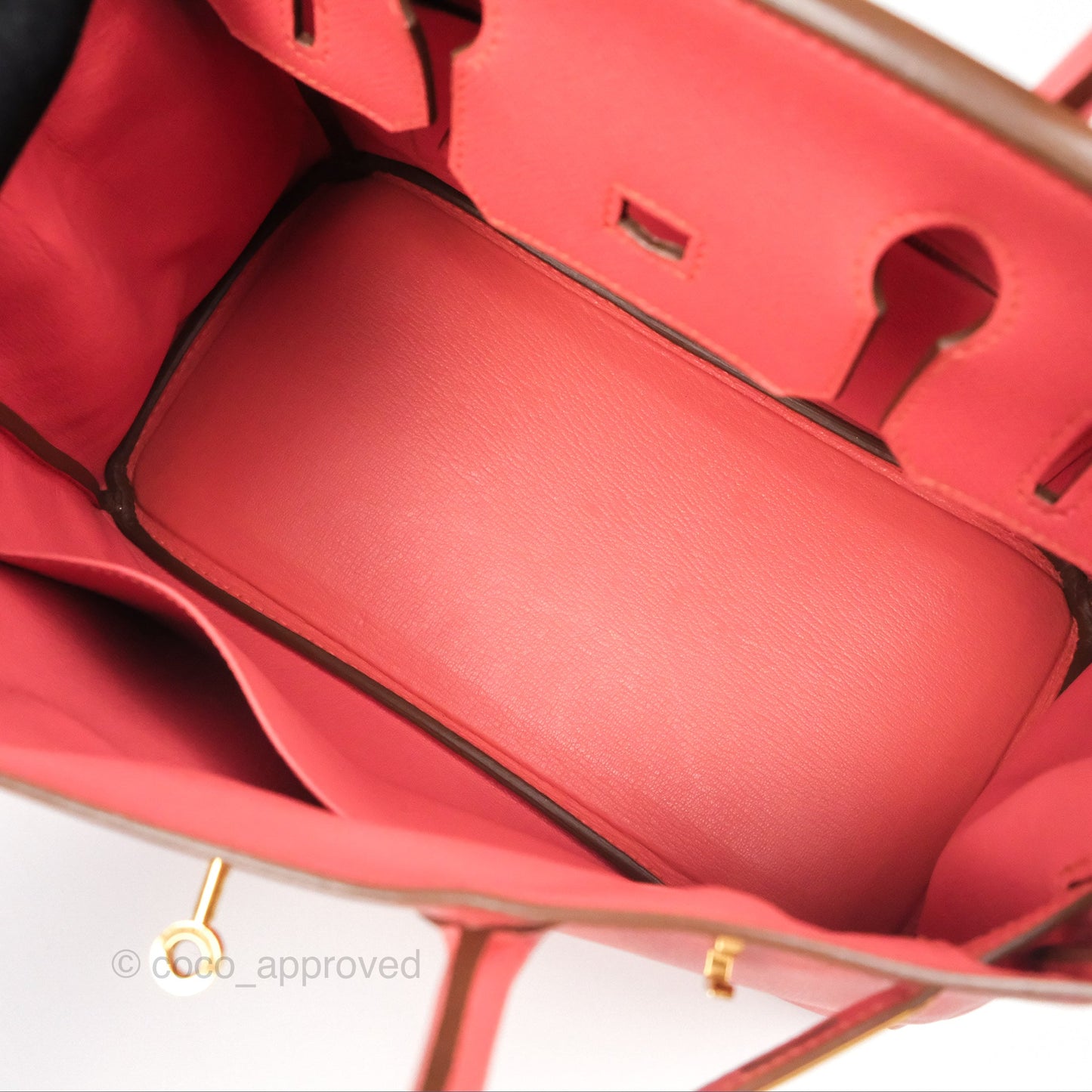 Hermès Birkin 30 Retourne Flamingo I5 Epsom Gold Hardware
