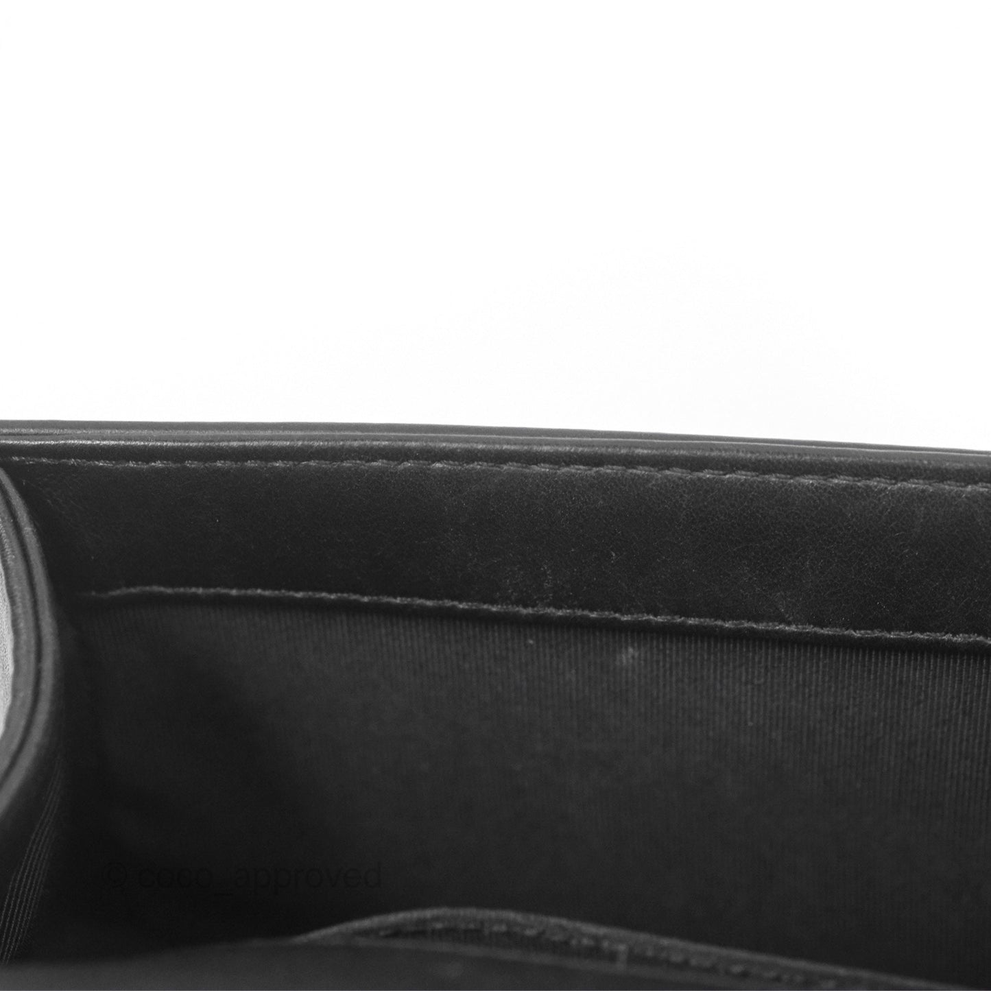 Chanel Small Boy Black Calfskin Ruthenium Hardware