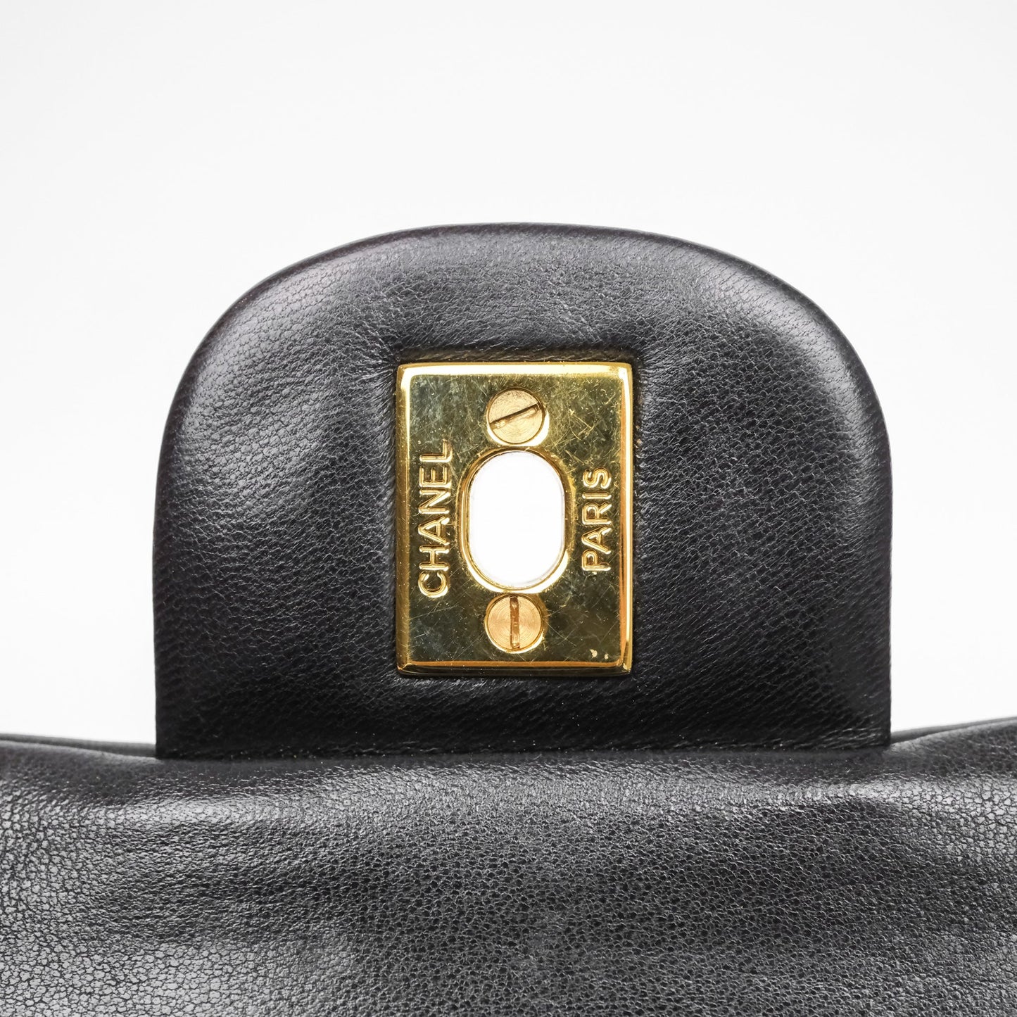 Chanel Vintage Small Classic Flap Black Lambskin 24K Gold Hardware