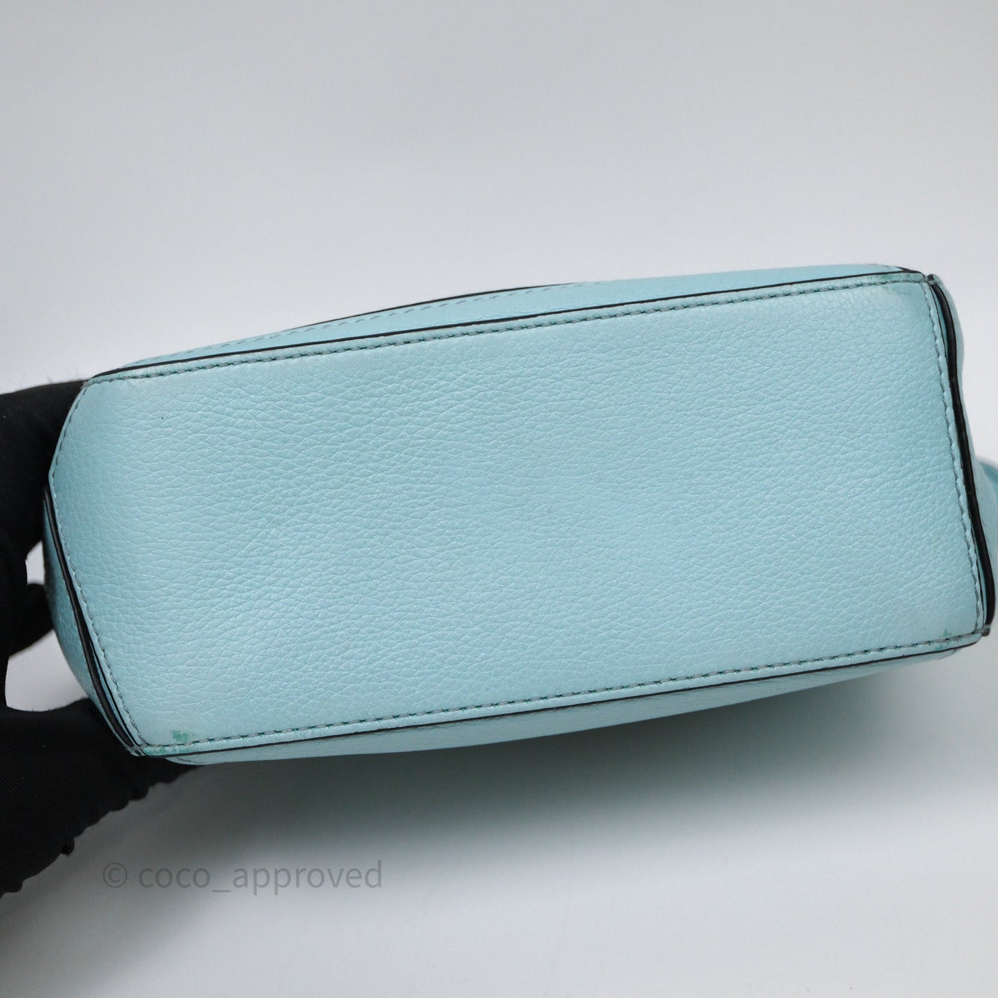 Loewe Mini Puzzle Bag Light Blue Calfskin Silver Hardware