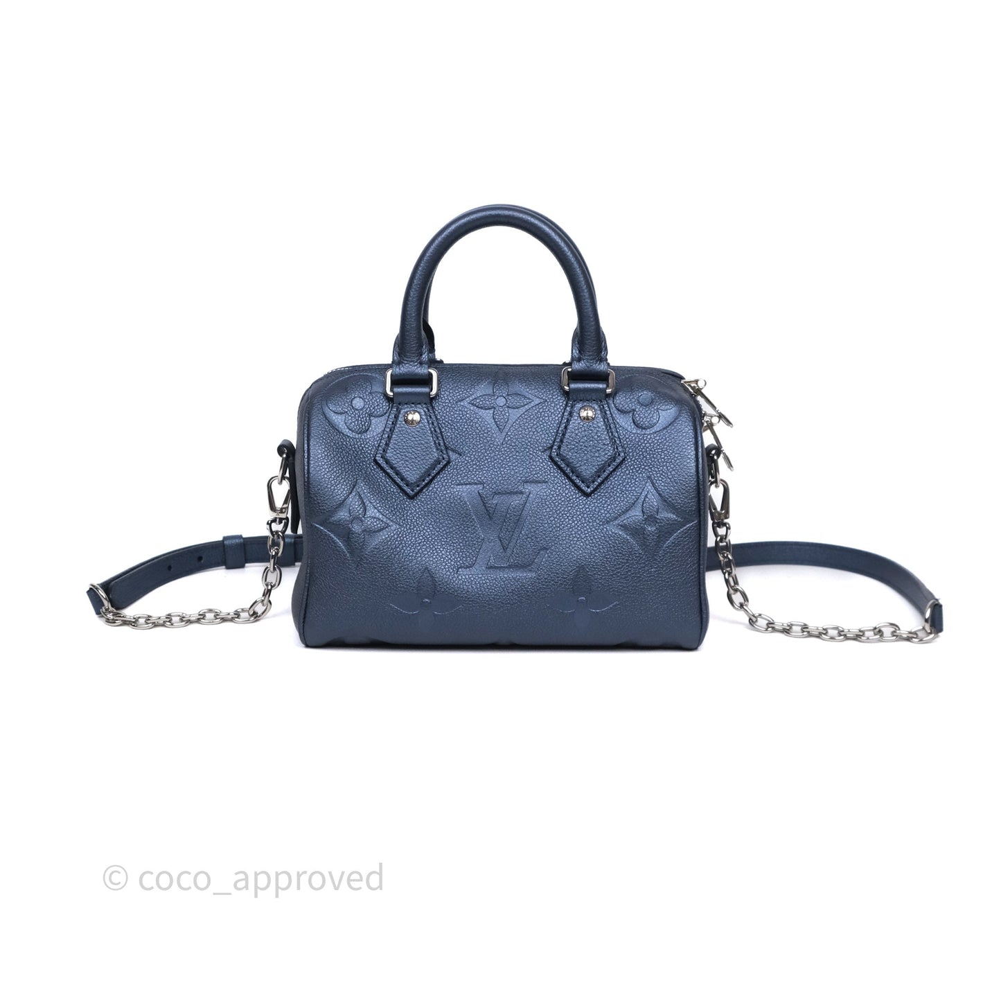 Louis Vuitton Speedy Bandoulière 20 Monogram Empreinte Navy