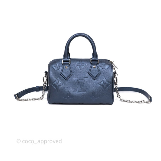 Louis Vuitton Speedy Bandoulière 20 Monogram Empreinte Navy