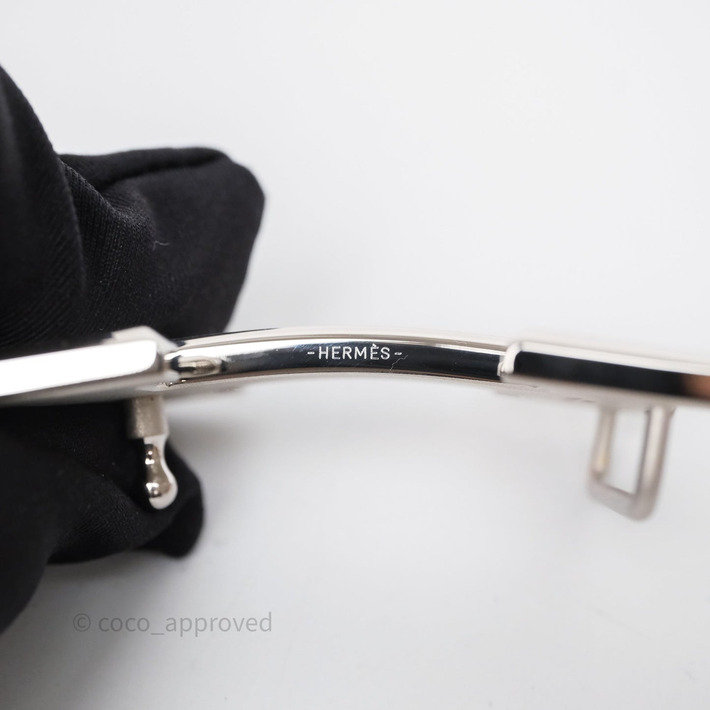 Hermès H Belt Buckle & Reversible Strap Gold White Blanc Brushed Palladium Hardware