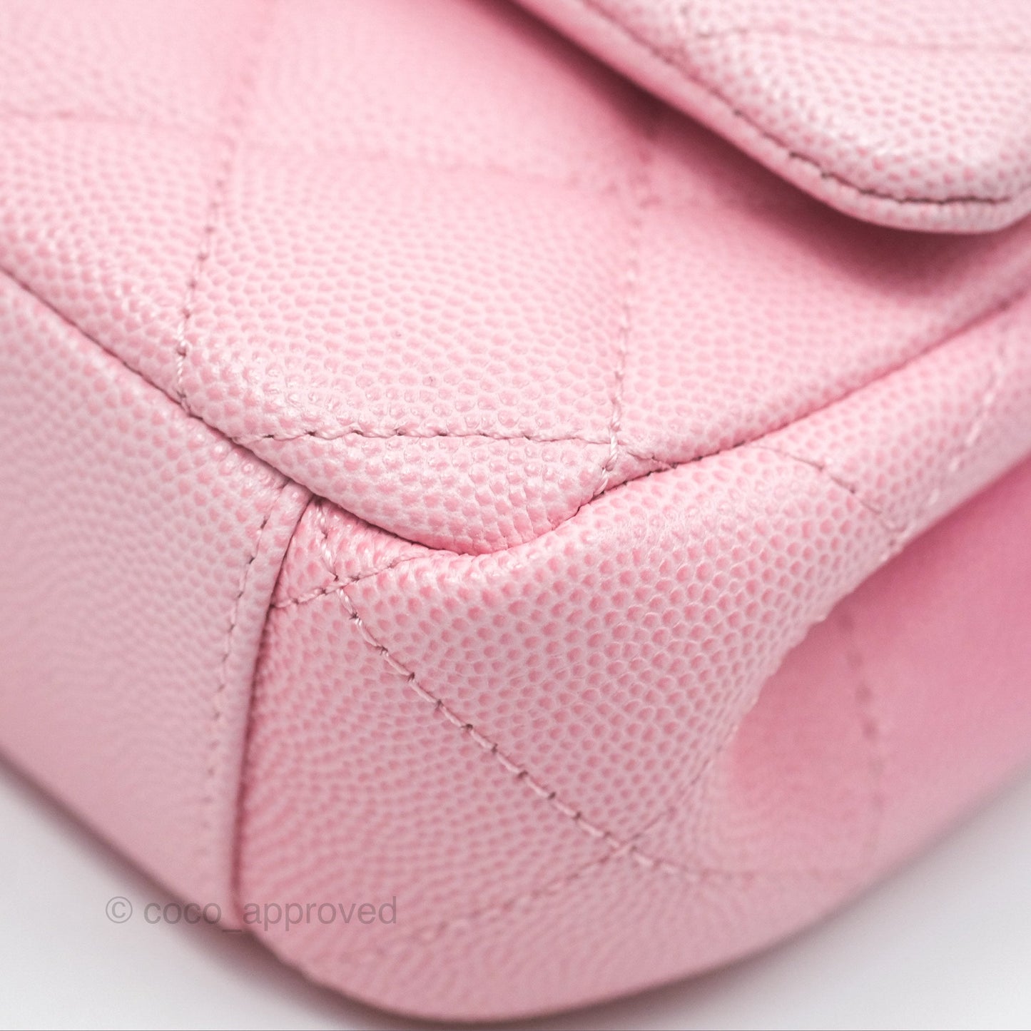 Chanel Mini Flap Bag Pink Ombre Caviar Pink Lacquered Metal Hardware 24C