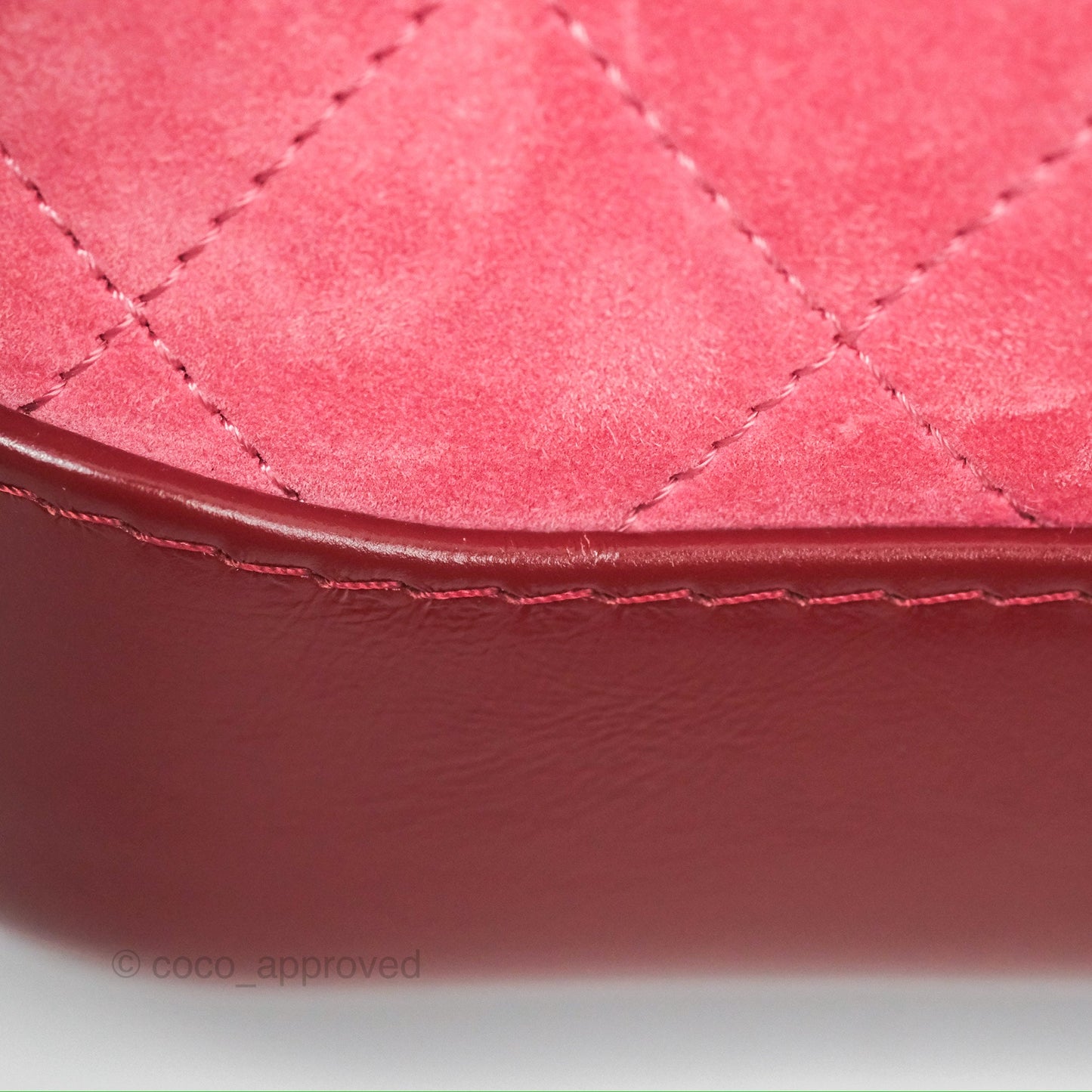 Chanel Small Gabrielle Hobo Quilted Red Velvet Aged Calfskin