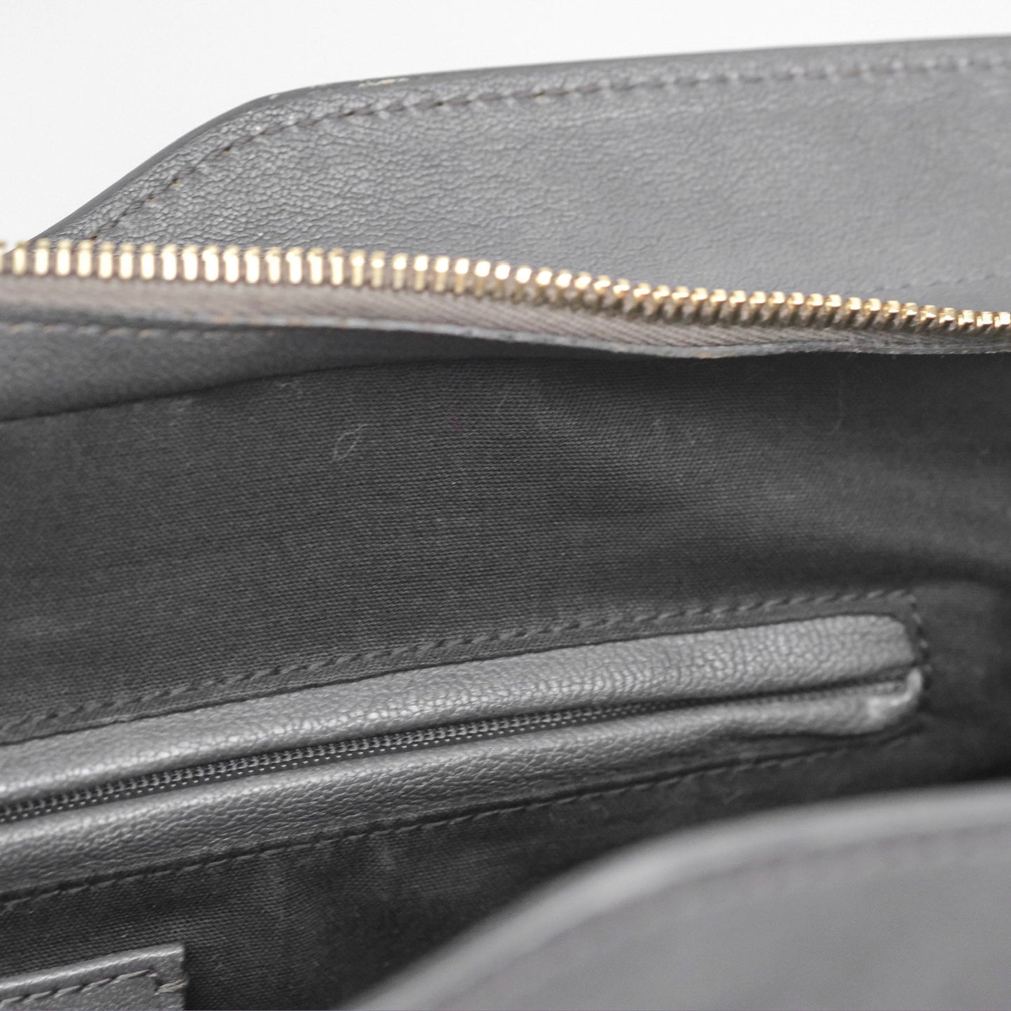 Saint Laurent Chyc Bag Dark Grey Calfskin Gold Hardware