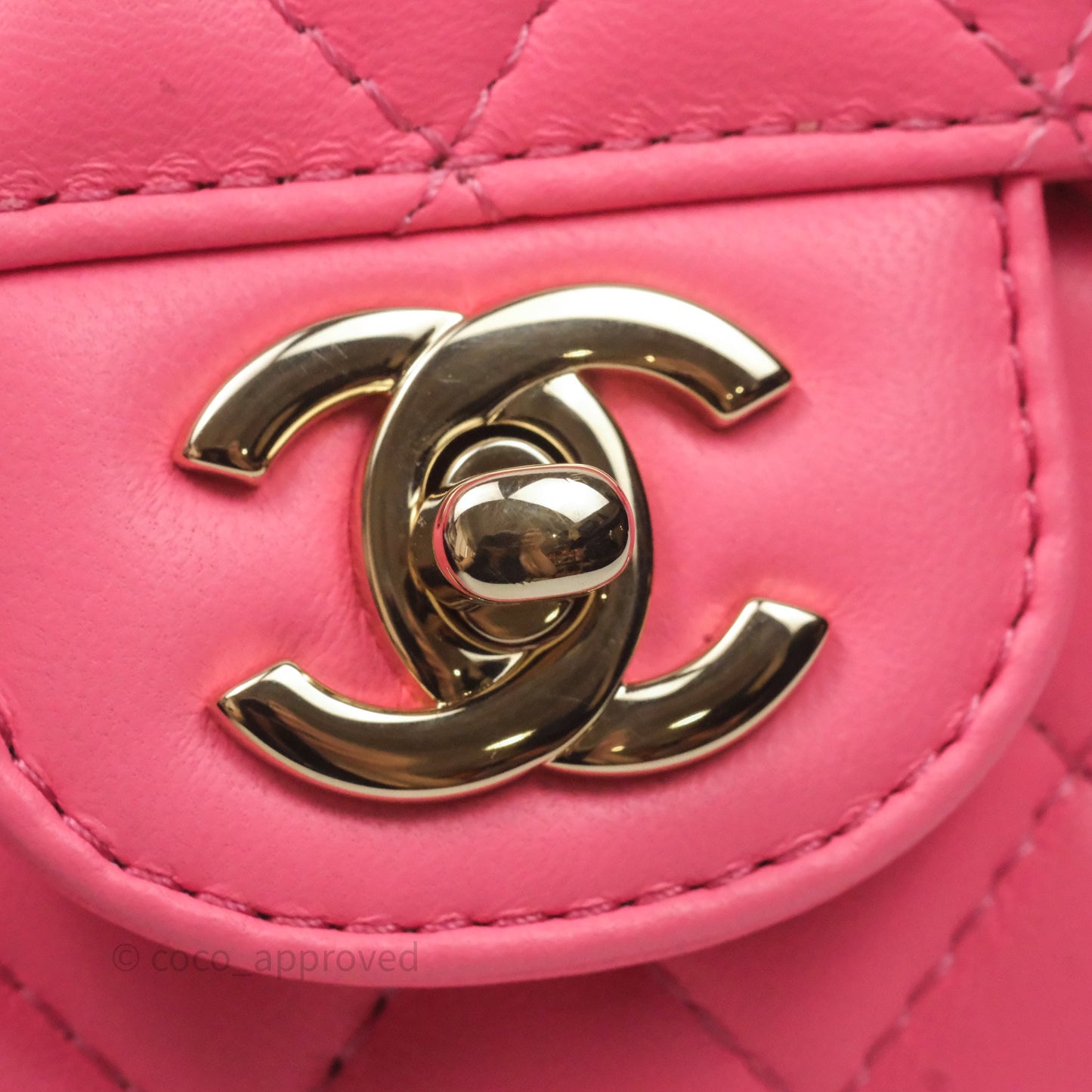 Chanel Large Heart Bag Pink Lambskin Gold Hardware 22S