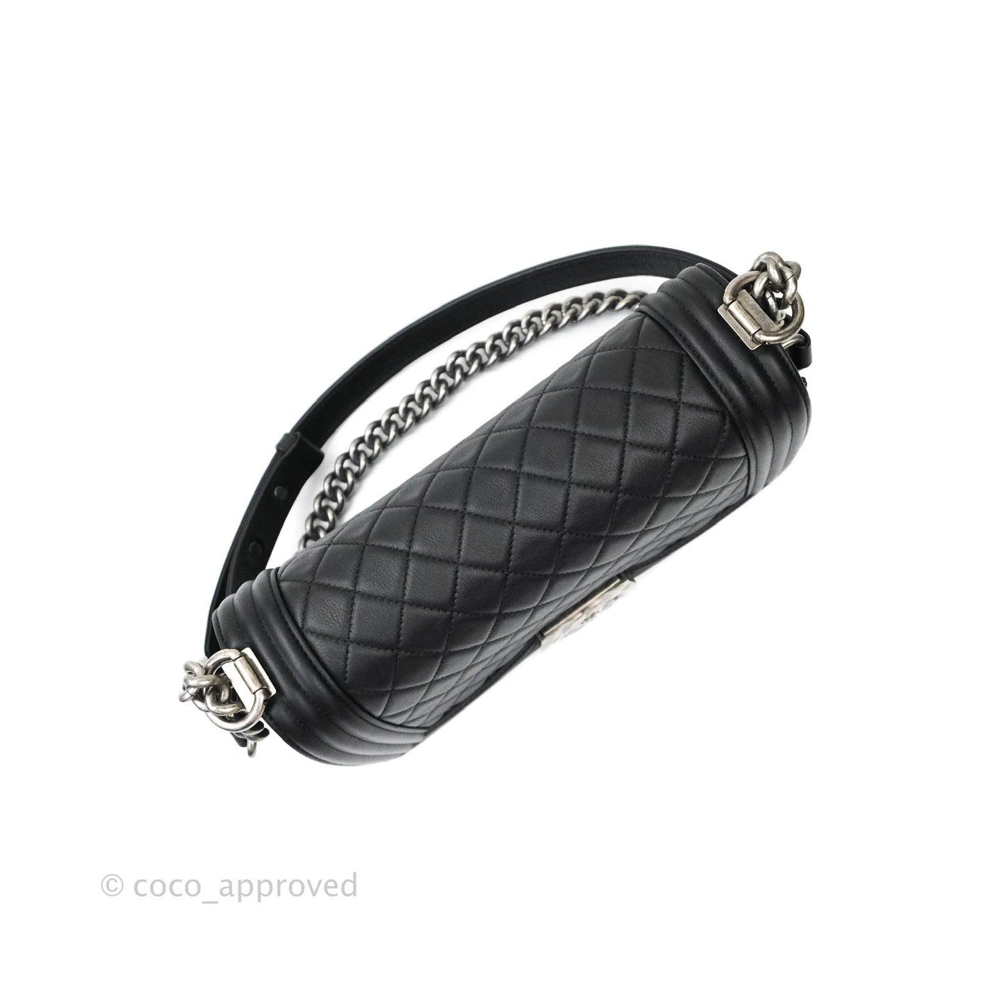 Chanel Quilted Medium Calfskin Boy Flap Ruthenium Hardware
