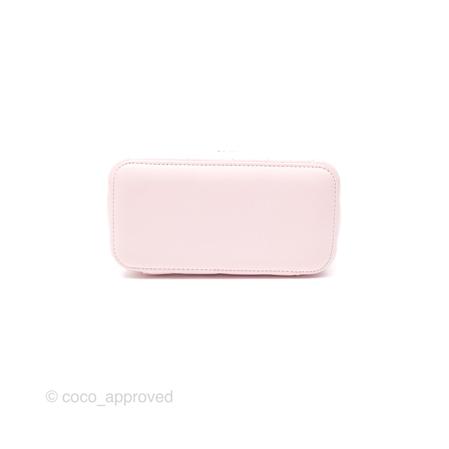 Chanel Vanity Rectangular Top Handle Light Pink Lambskin Gold Hardware