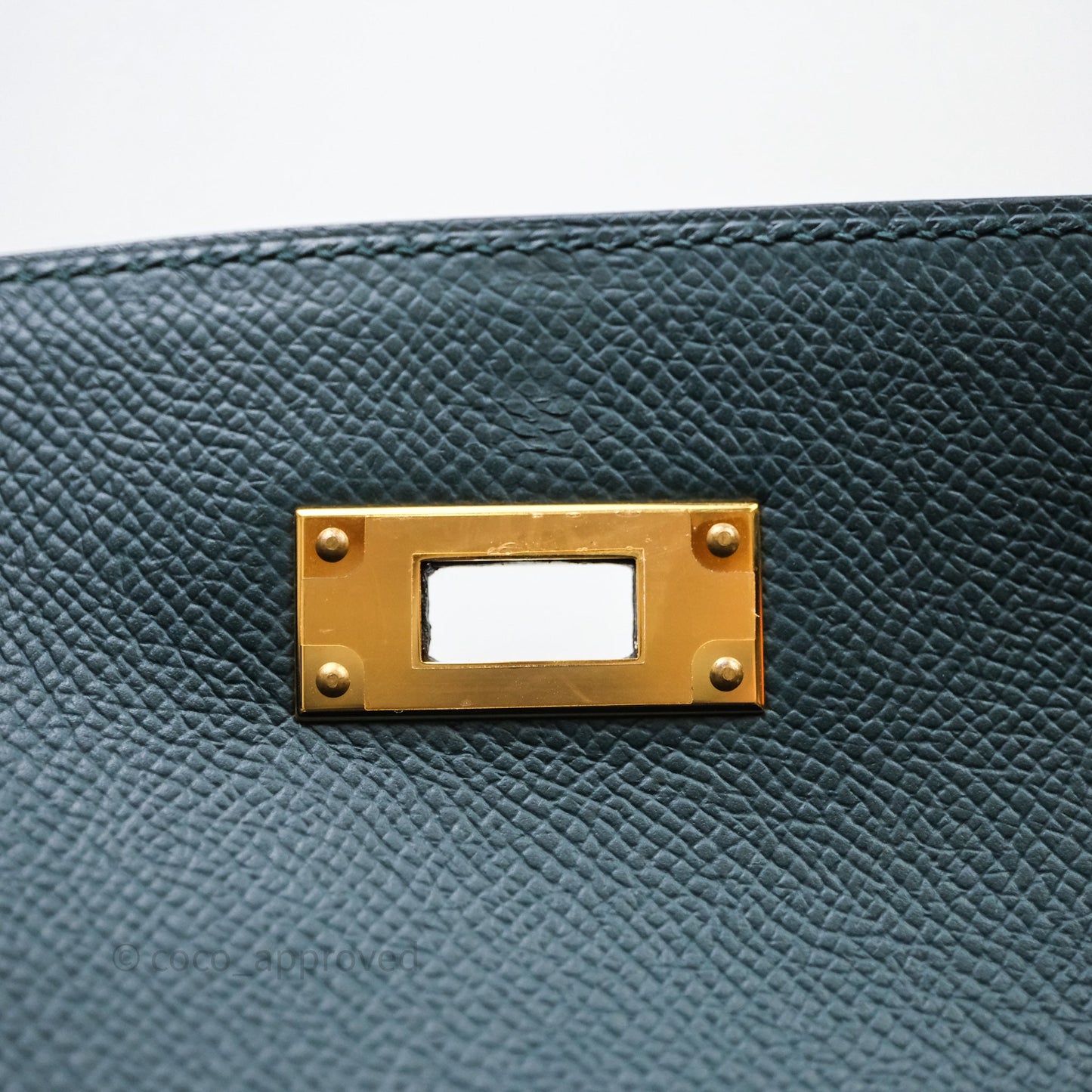 Hermès Kelly 28 6O Vert Cyprès Epsom Gold Hardware
