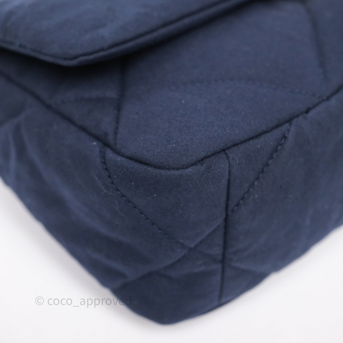 Chanel 19 Small Dark Navy Fabric Mixed Hardware