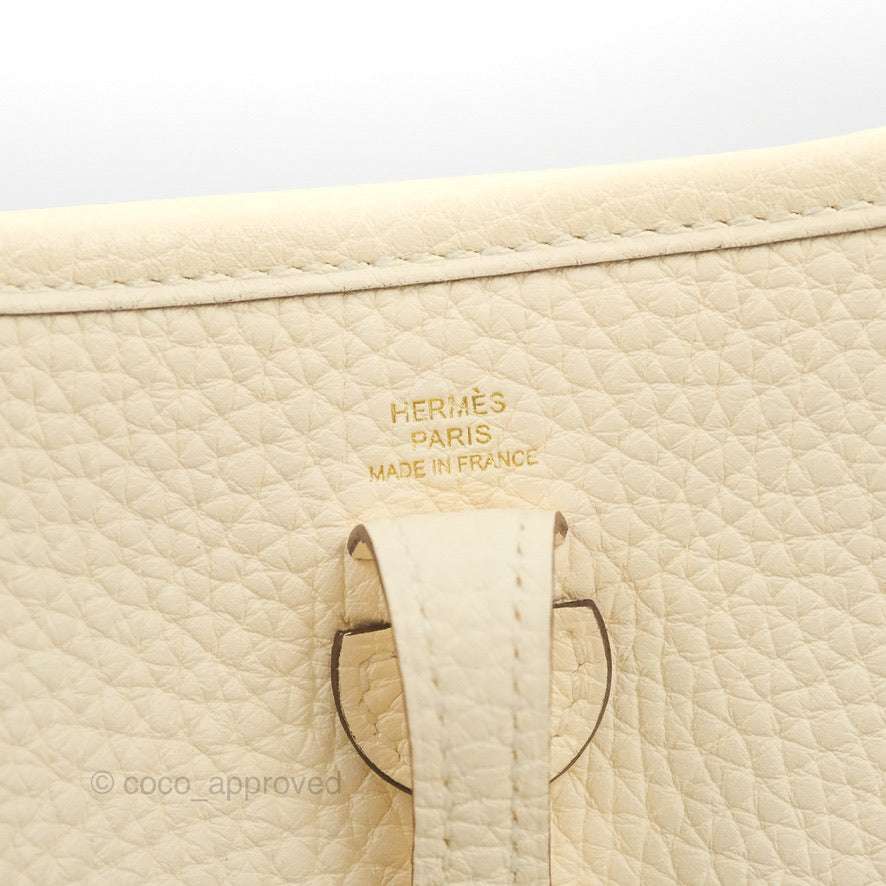 Hermès Mini Evelyne 16 Nata Clemence Gold Hardware