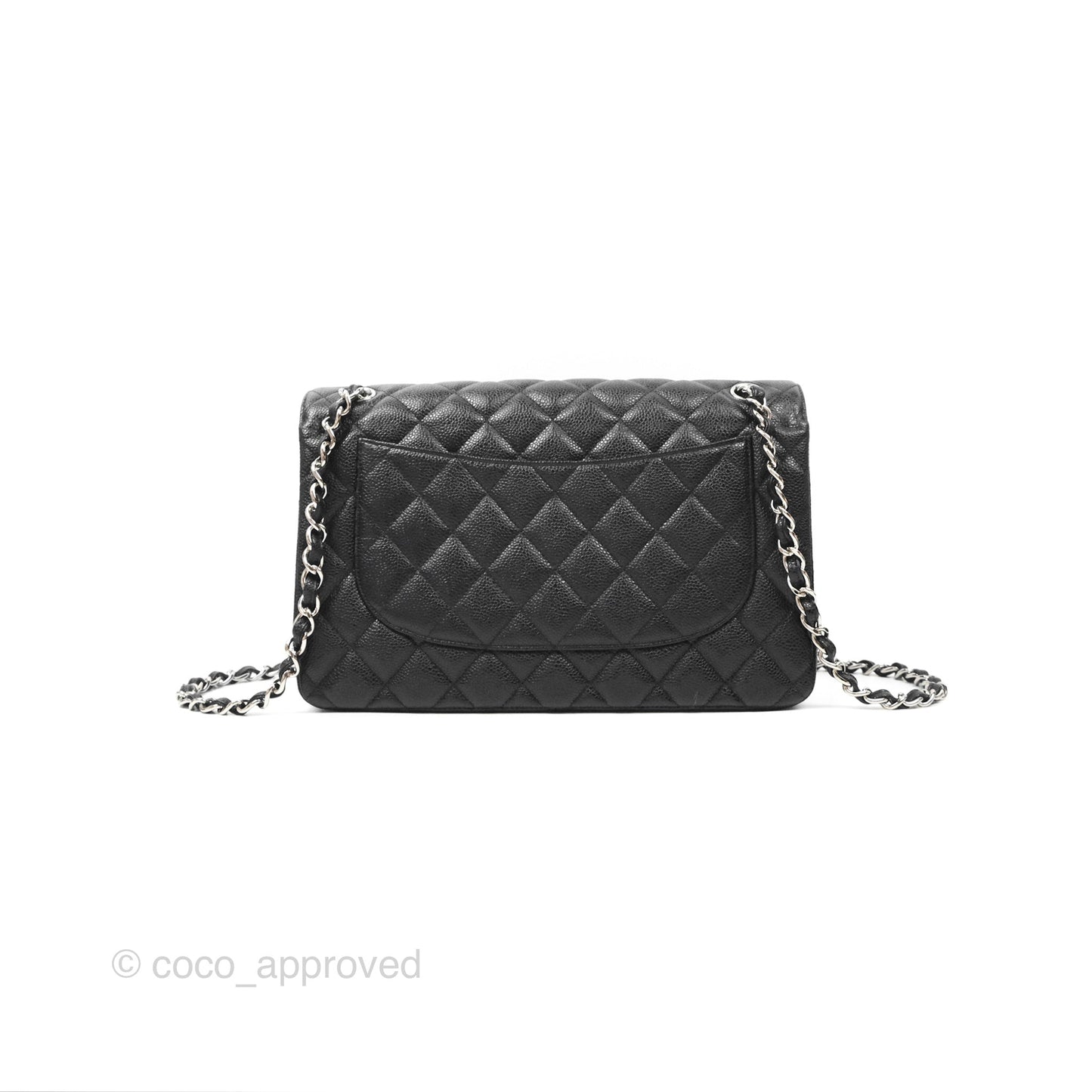 Chanel Jumbo Double Flap Black Caviar Silver Hardware⁣⁣