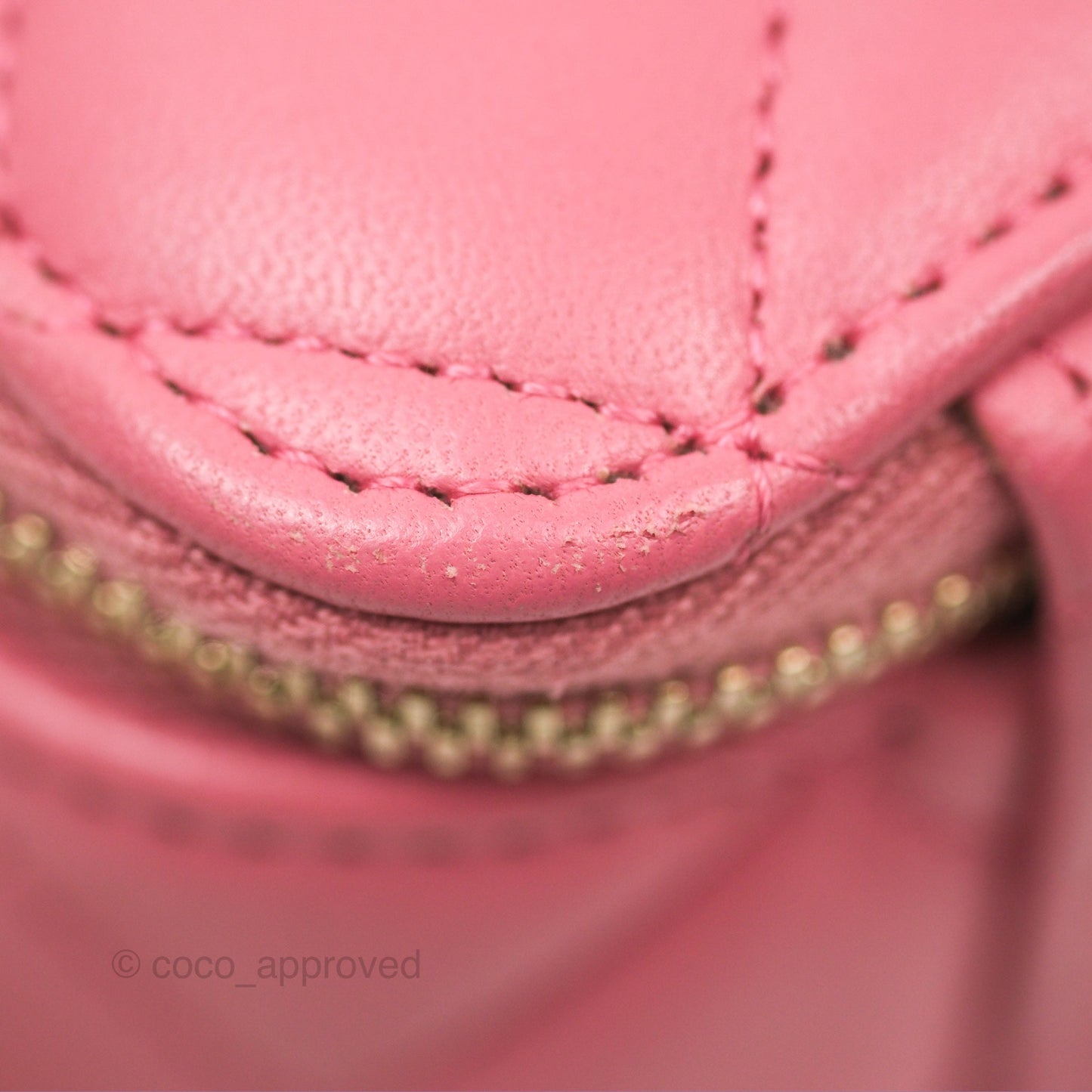 Chanel Vanity Rectangular Top Handle Pink Lambskin Gold Hardware
