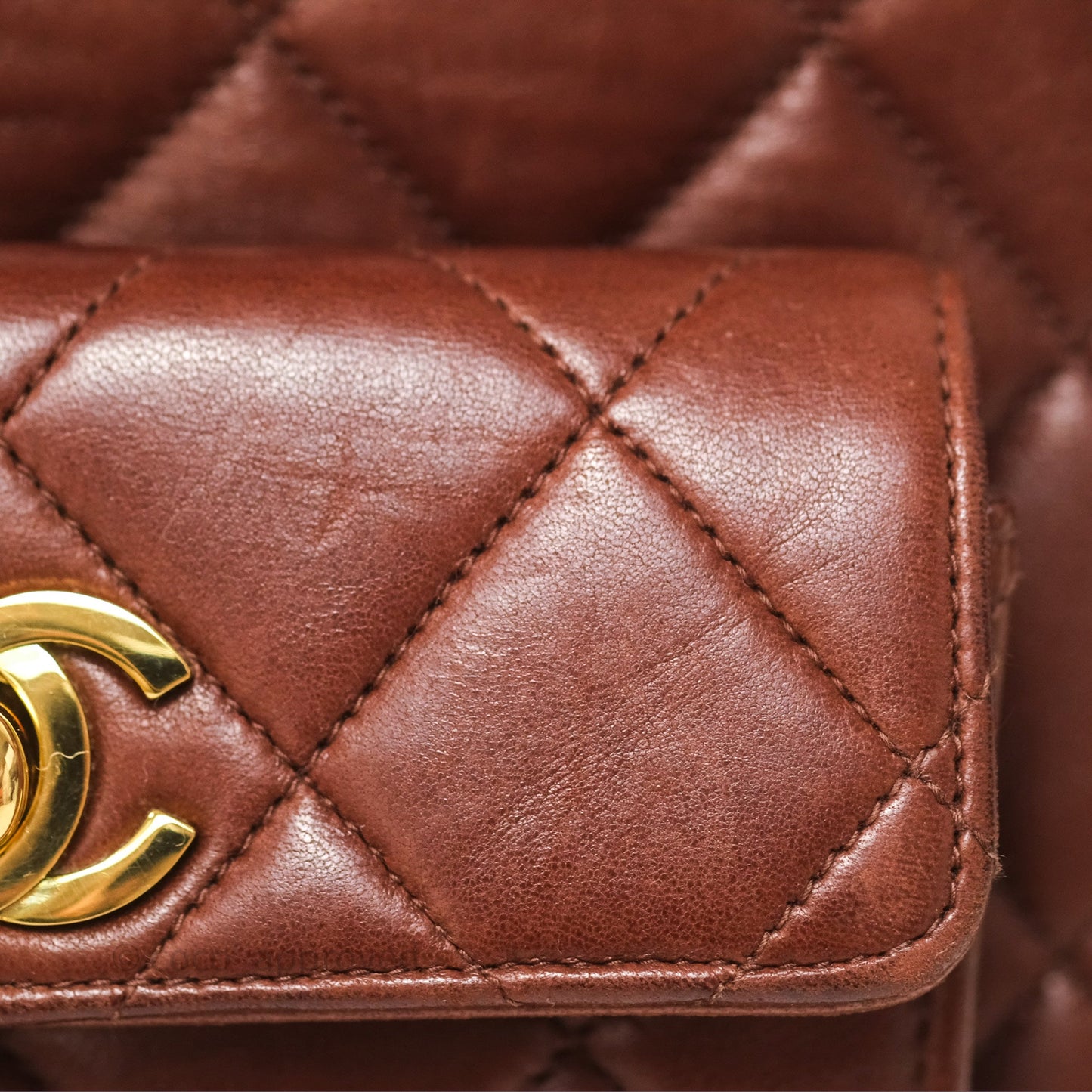 Chanel Vintage CC Duma Backpack Brown Lambskin 24K Gold Hardware