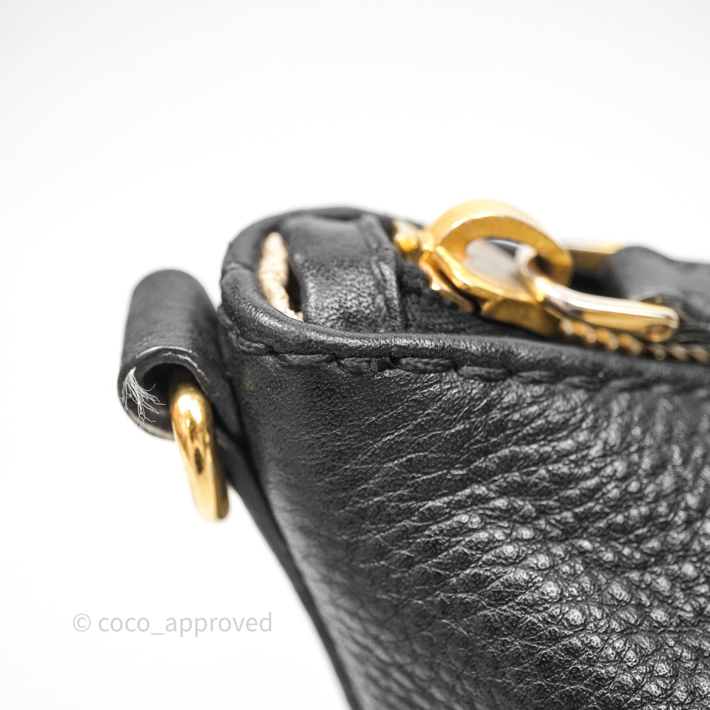 Miu Miu Vitello Tote Bag Black Gold Hardware