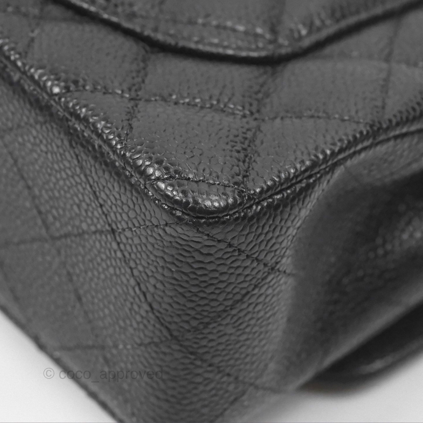 Chanel Small S/M Classic Flap Quilted Black Caviar Gold Hardware