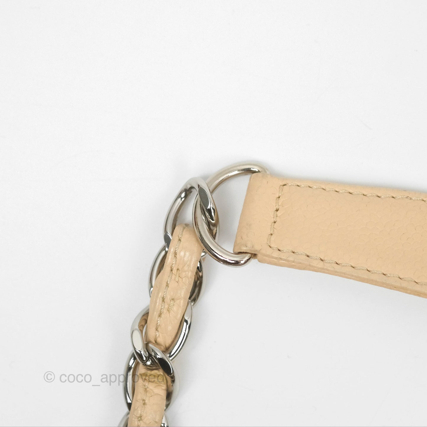 Chanel GST Beige Caviar Silver Hardware