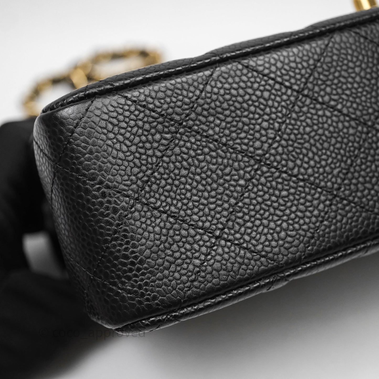 Chanel Classic Medium Flap Quilted Black Caviar Gold Hardware