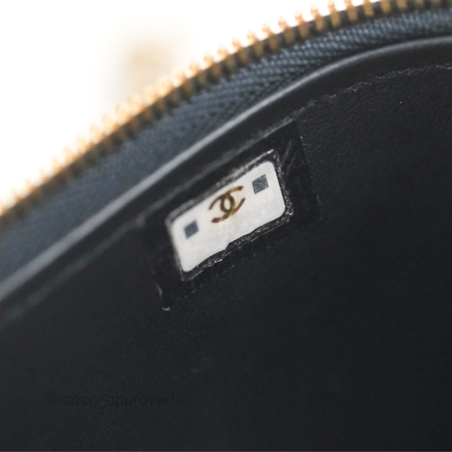 Chanel Vanity Rectangular Top Handle Iridescent Navy Lambskin Gold Hardware
