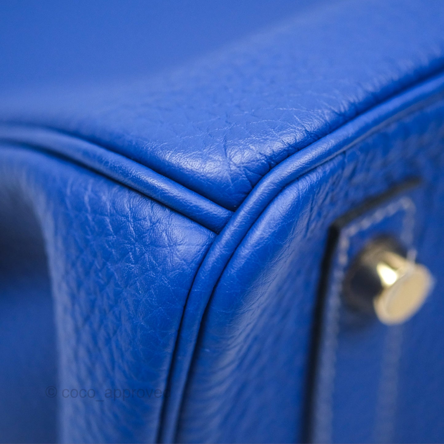 Hermès Birkin 30 Retourne HSS Blue Gris Clemence Brushed Gold Hardware