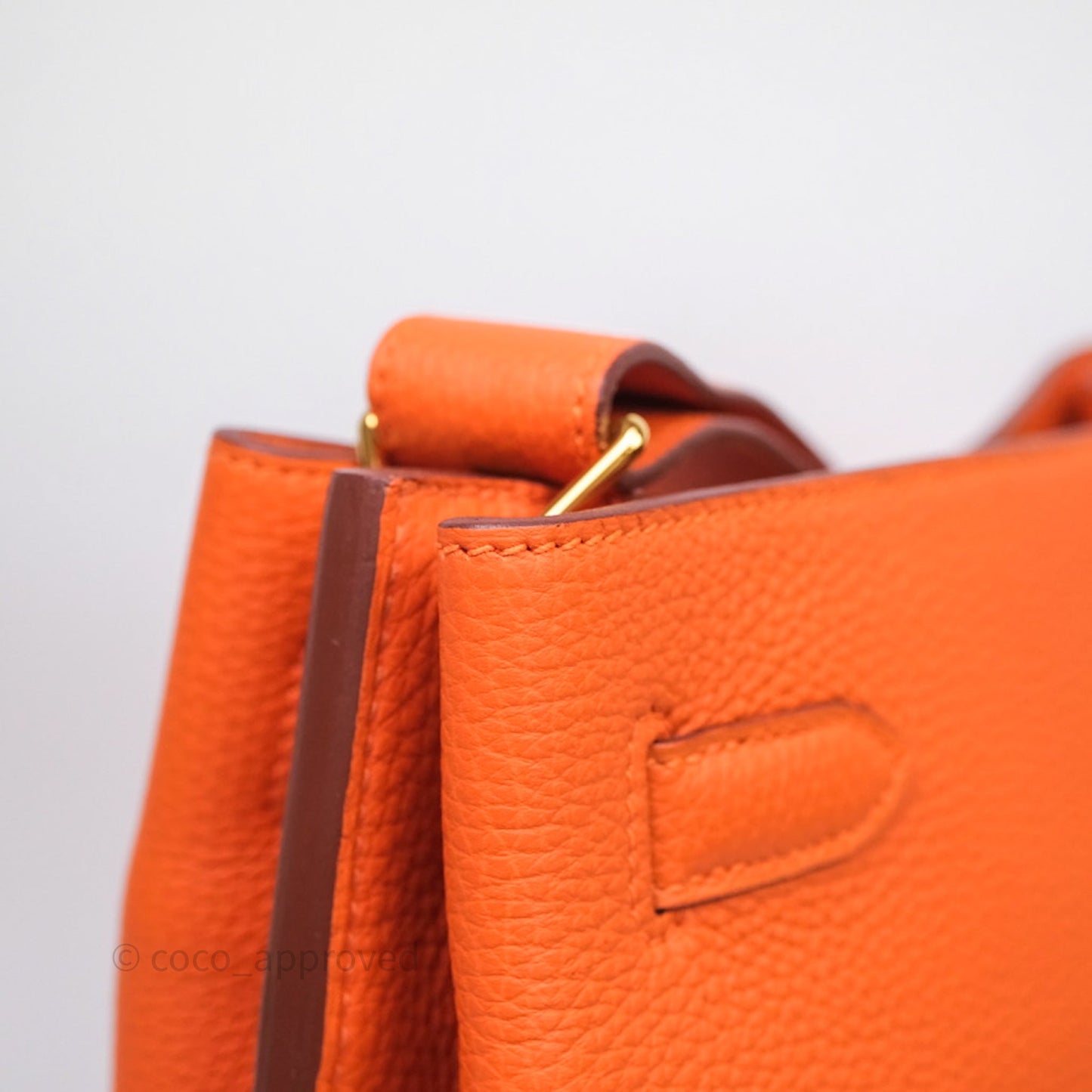 Hermes Kelly So Orange Togo Gold Hardware
