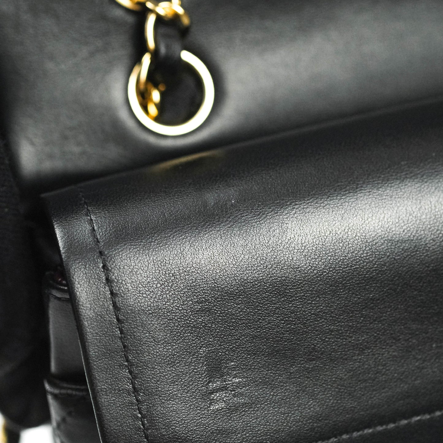 Chanel Classic M/L Black Lambskin Gold Hardware