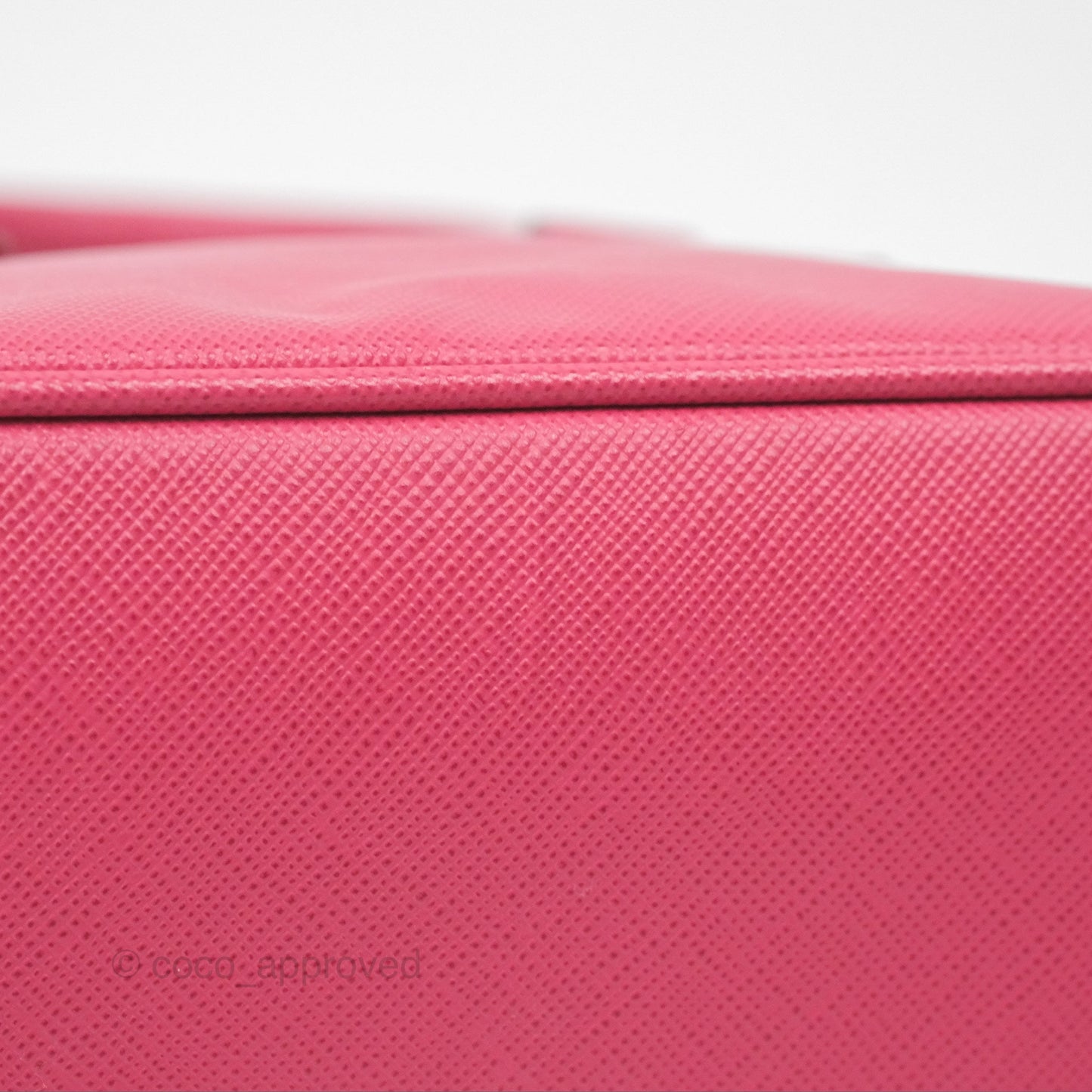 Prada Mini Galleria Bag Saffiano Lux Peonia