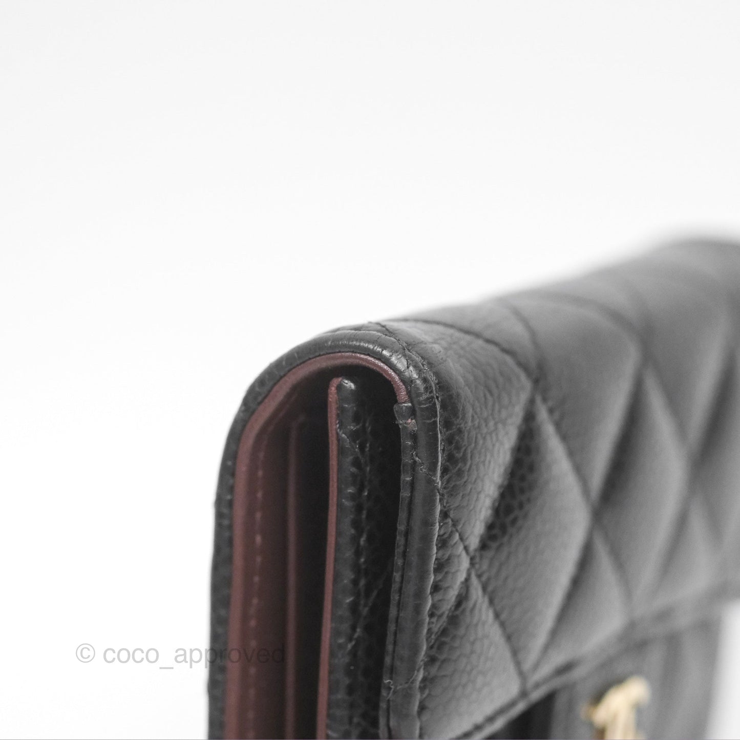 Chanel Classic Short Flap Wallet Black Caviar Gold Hardware
