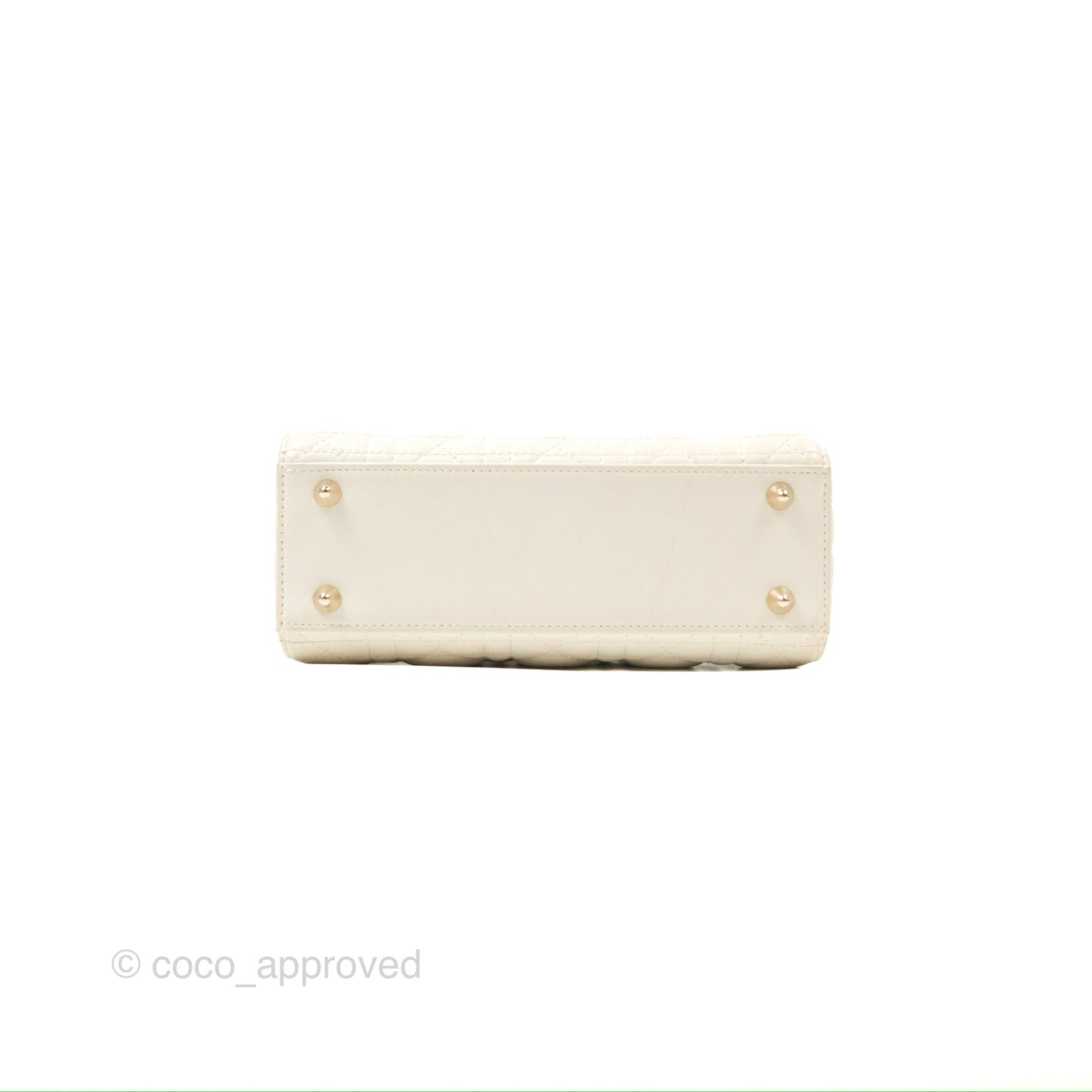 Christian Dior My ABCDior Lady Dior White Cannage Lambskin Gold Hardware