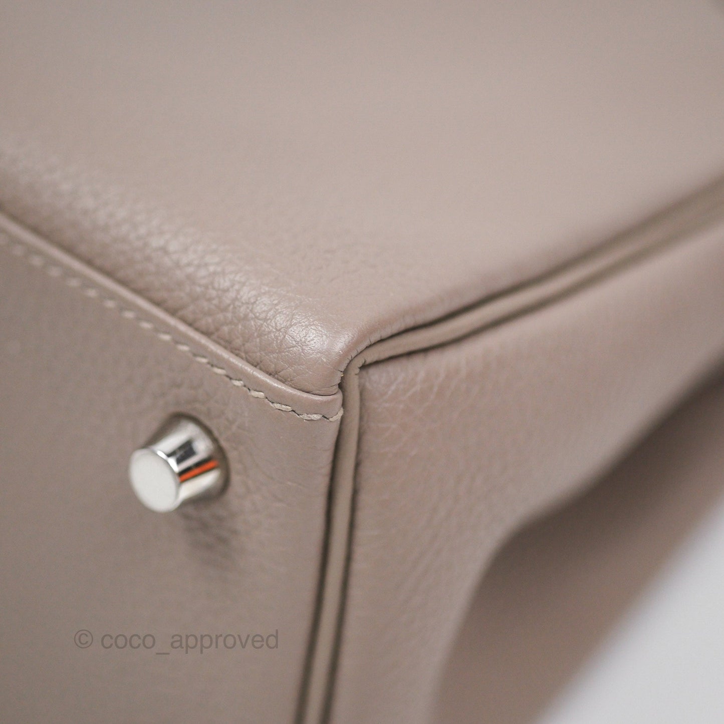 Hermès Retourne Kelly 25 Gris Asphalte M8 Togo Palladium Hardware