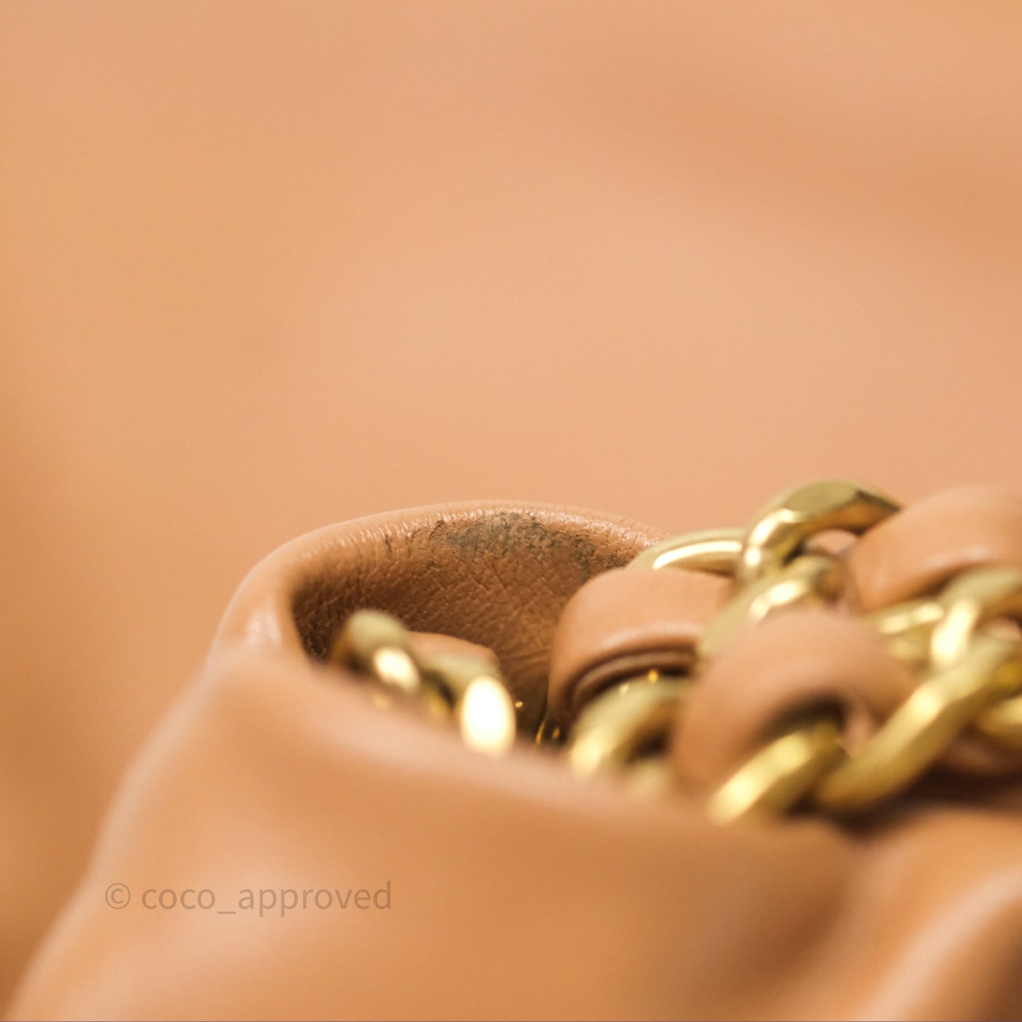 Chanel 22 Small Backpack Camel Shiny Calfskin Gold Hardware