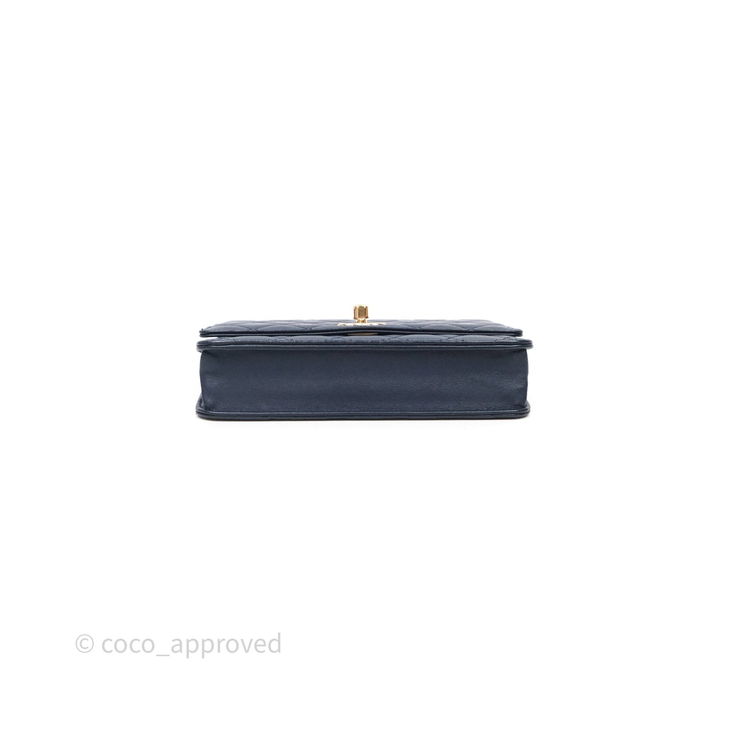 Chanel Trendy CC WOC Wallet On Chain Navy Lambskin Gold Hardware
