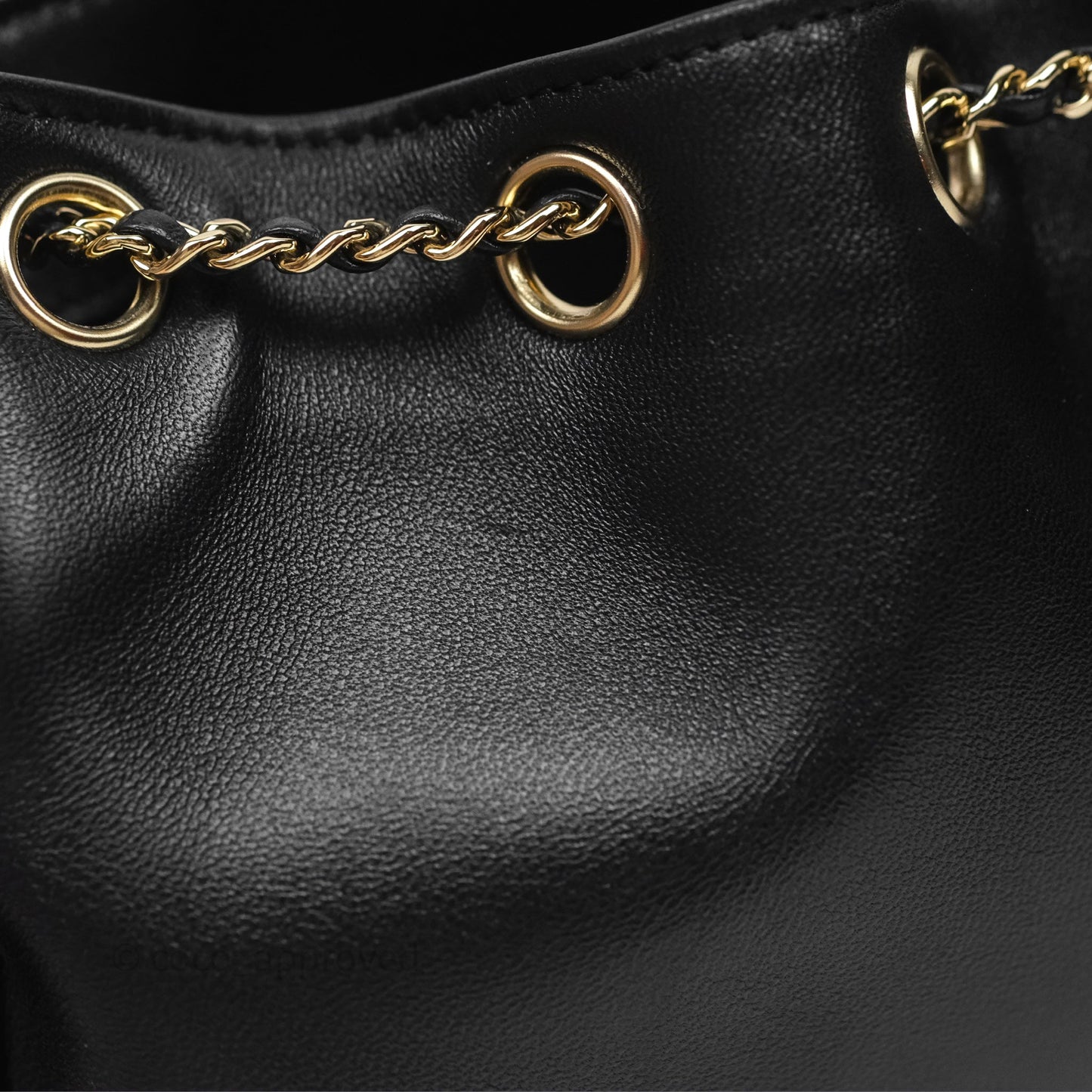 Chanel Small Duma Drawstring Backpack Black Lambskin Gold Hardware