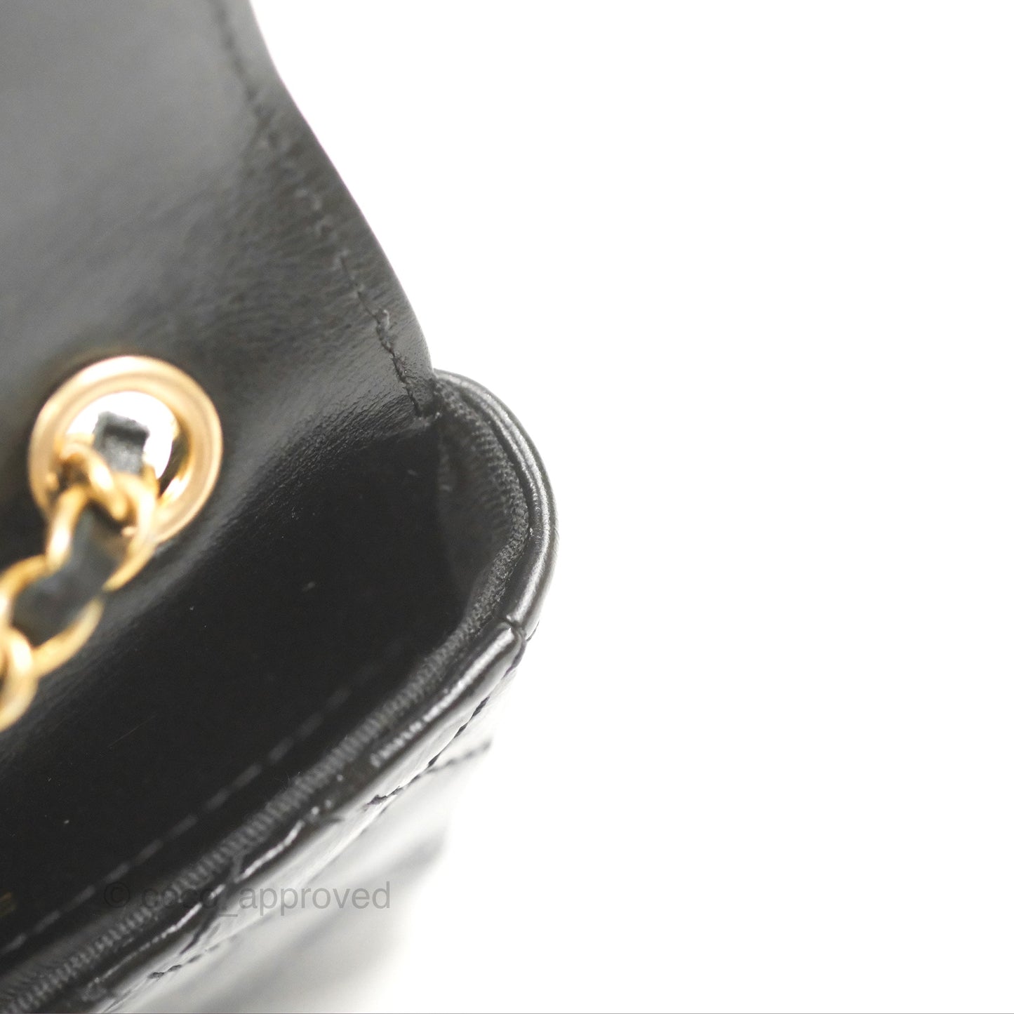 Chanel Waist Belt Bag Black Glazed Aged Calfskin Aged Gold Hardware