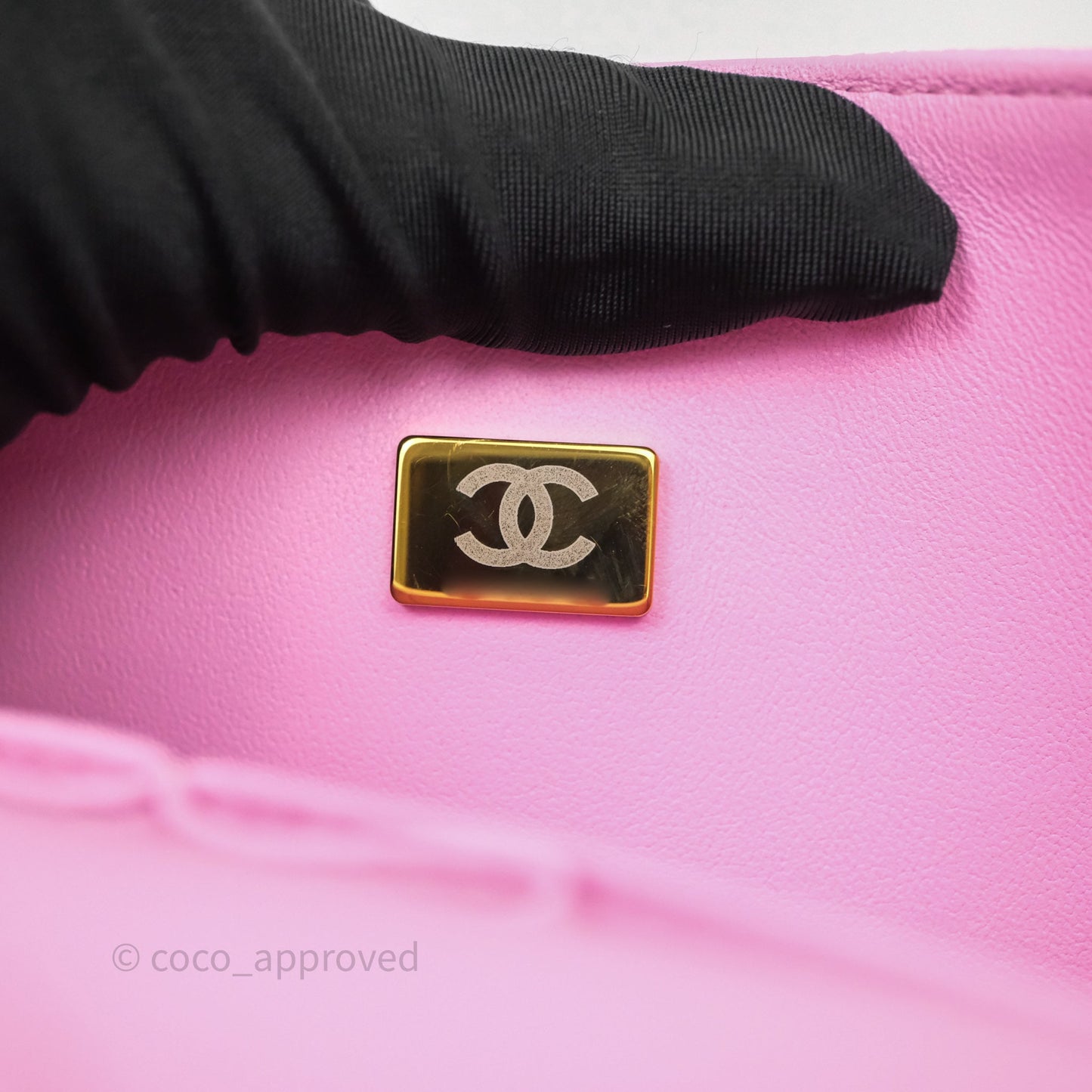 Chanel Small Classic Flap Quilted Pink Caviar Gold Hardware