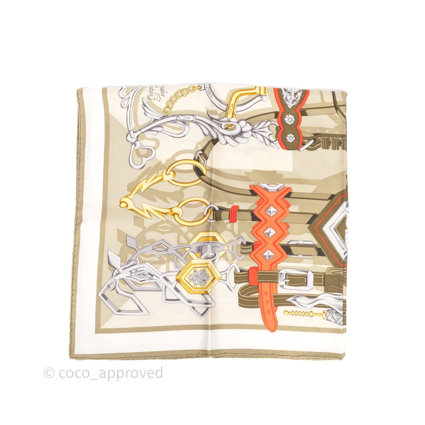 Hermes Brides Et Destin 90 Silk Scarf Vert