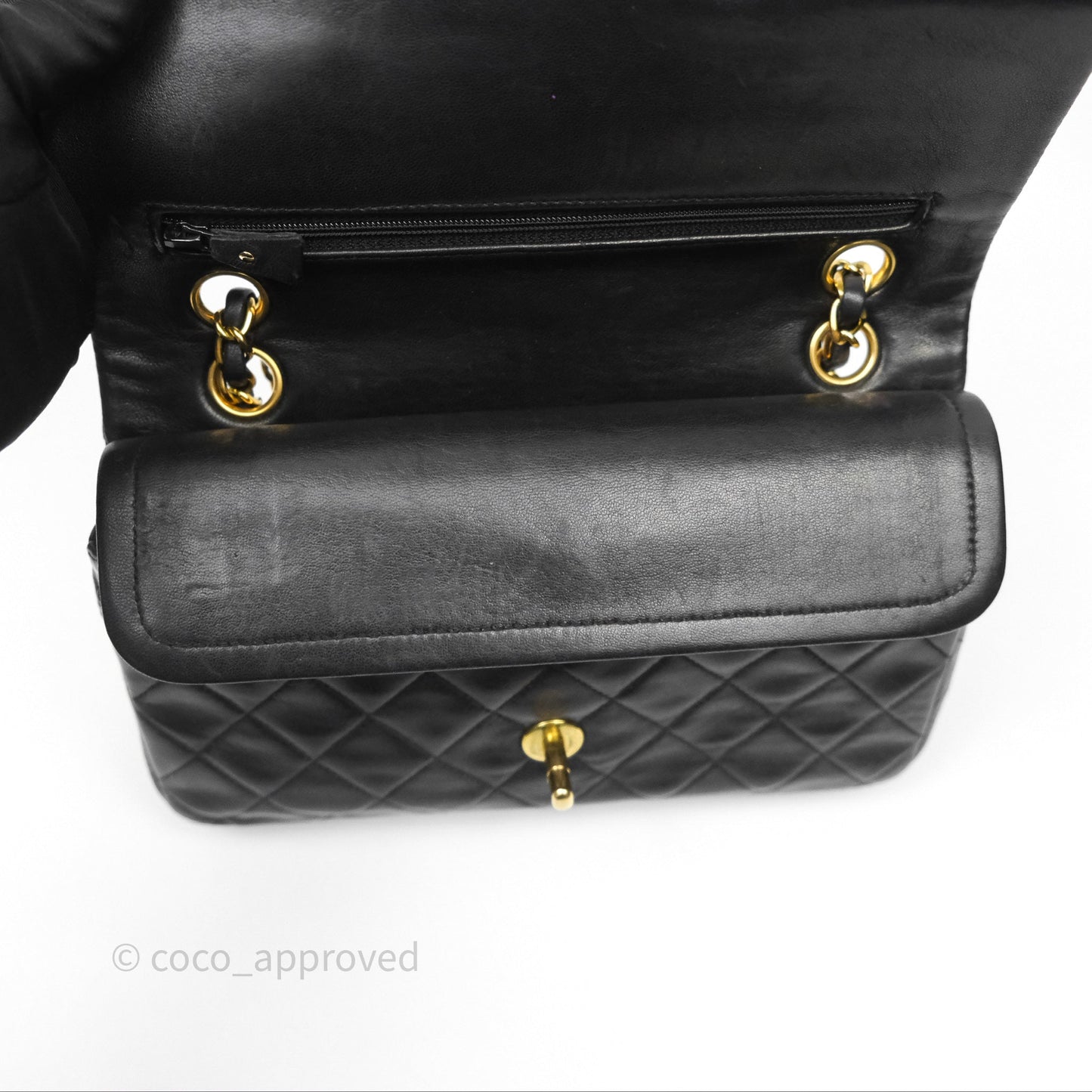 Chanel Classic Vintage Small Flap Black Lambskin 24K Gold Hardware