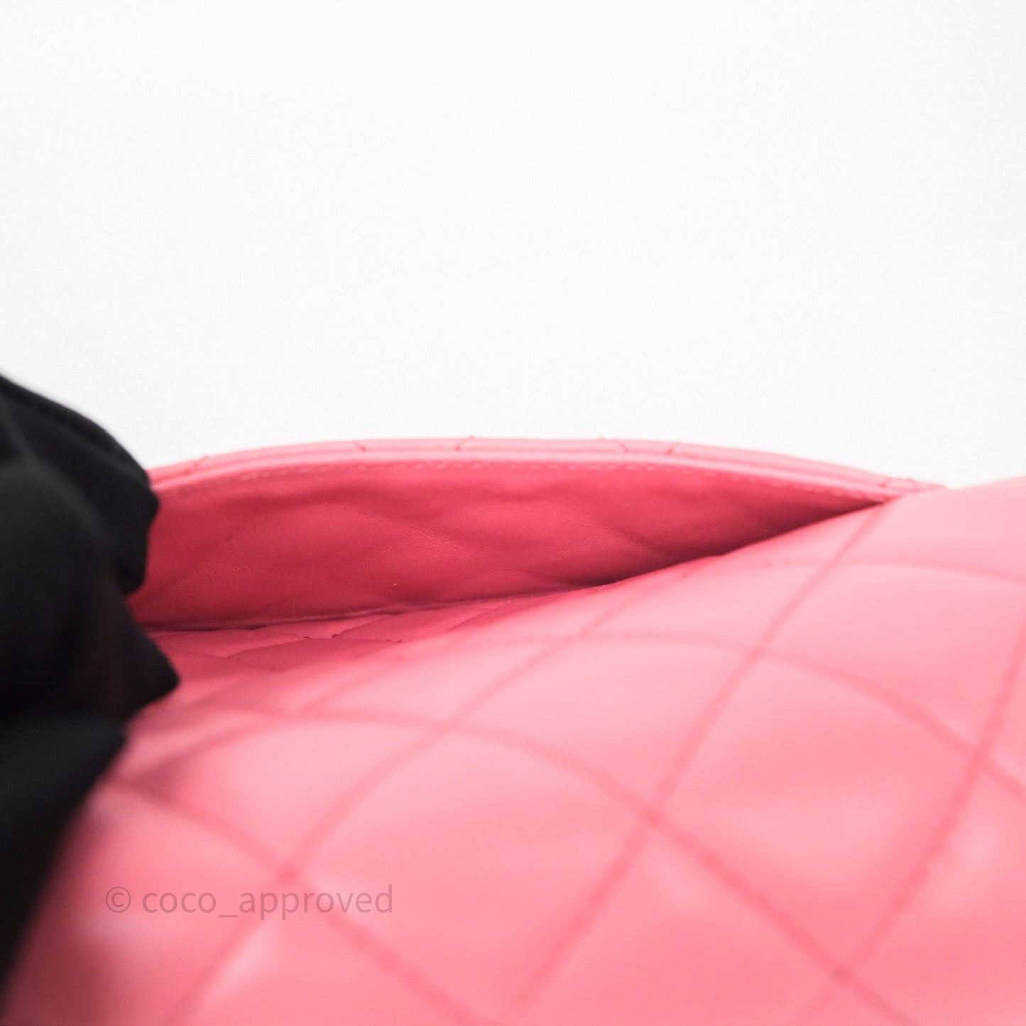 Chanel Pearl Crush Mini Square Quilted Pink Lambskin Aged Gold Hardware