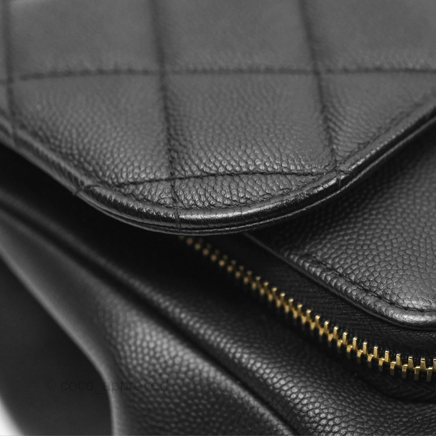 Chanel Quilted Medium Business Affinity Flap Matte Black Caviar Gold Hardware